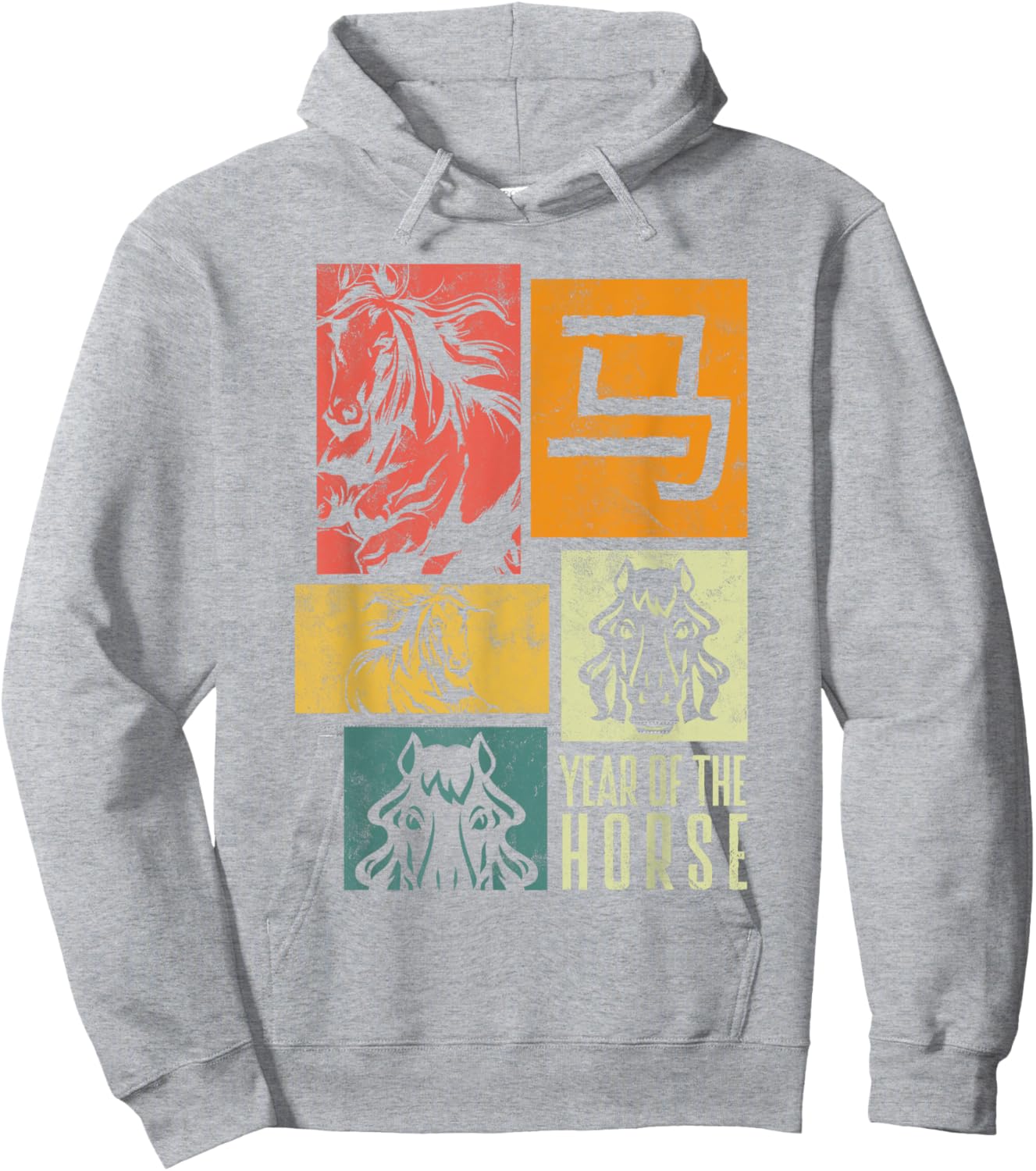 Chinese New Year Horse Chinese Zodiac Year of The Horse Hoodie - Hoodie | Ash