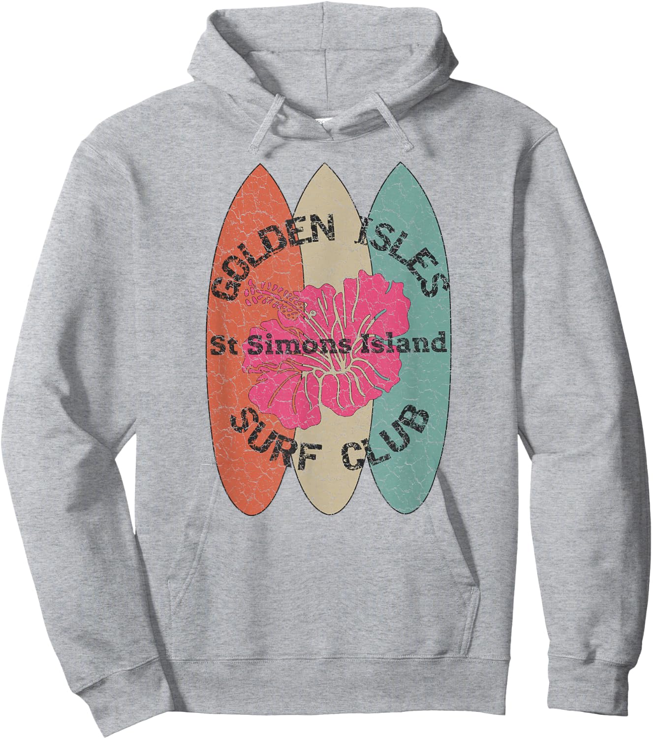 Golden Isles Surf Club St. Simons Island, Georgia Hoodie - Hoodie | Ash