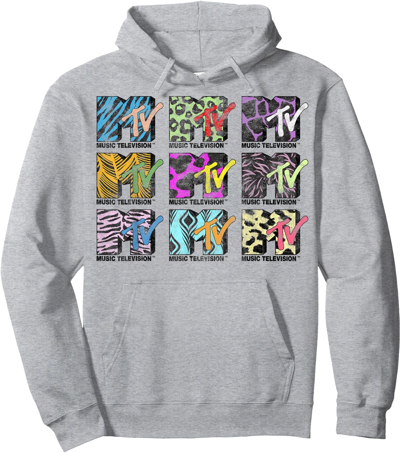 MTV 9 Logos of the Nineties Graphic Hoodie - Hoodie | Ash