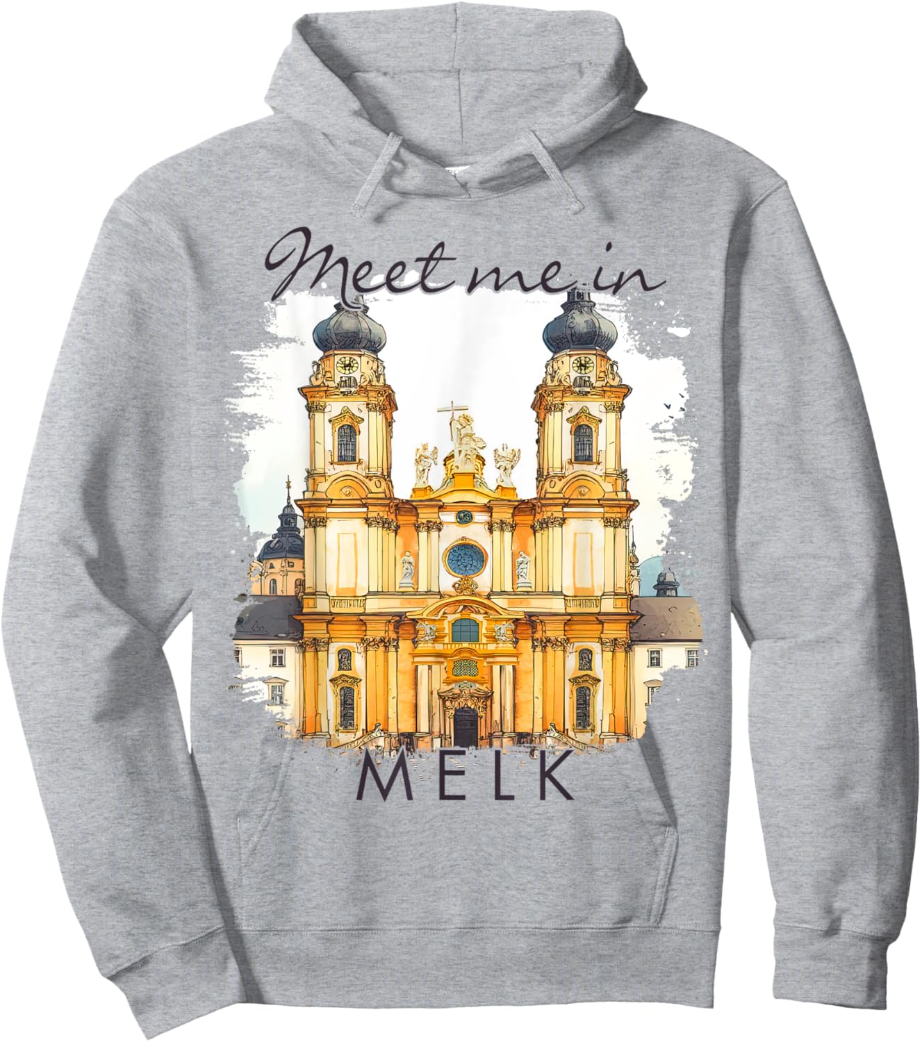Melk Austria Traveling Trip Melk Abbey Meet Me In Melk Hoodie - Hoodie | Ash