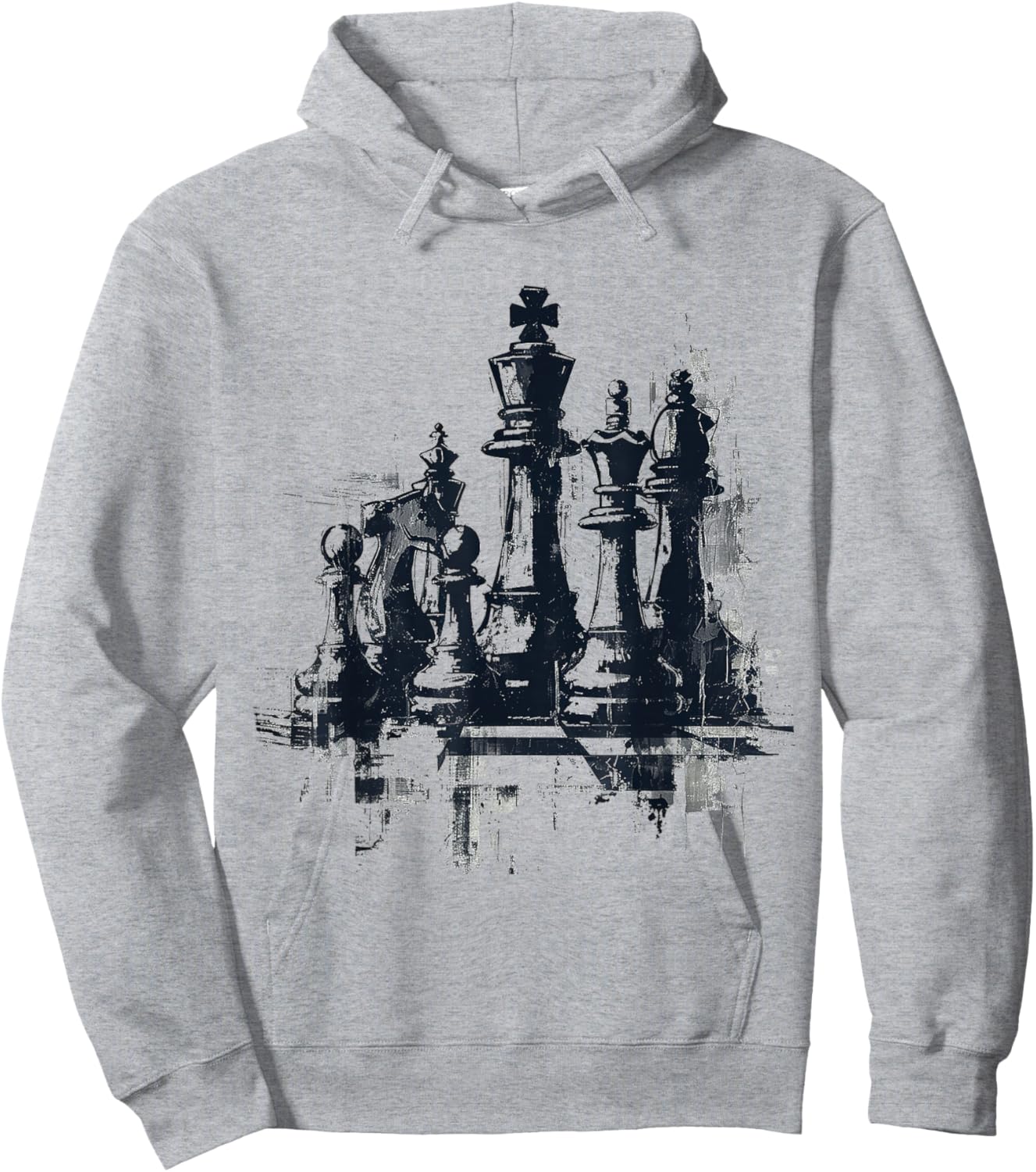 @rtY Chess Illustration Abstract Drawing Graphic Art Chess Hoodie - Hoodie | Ash