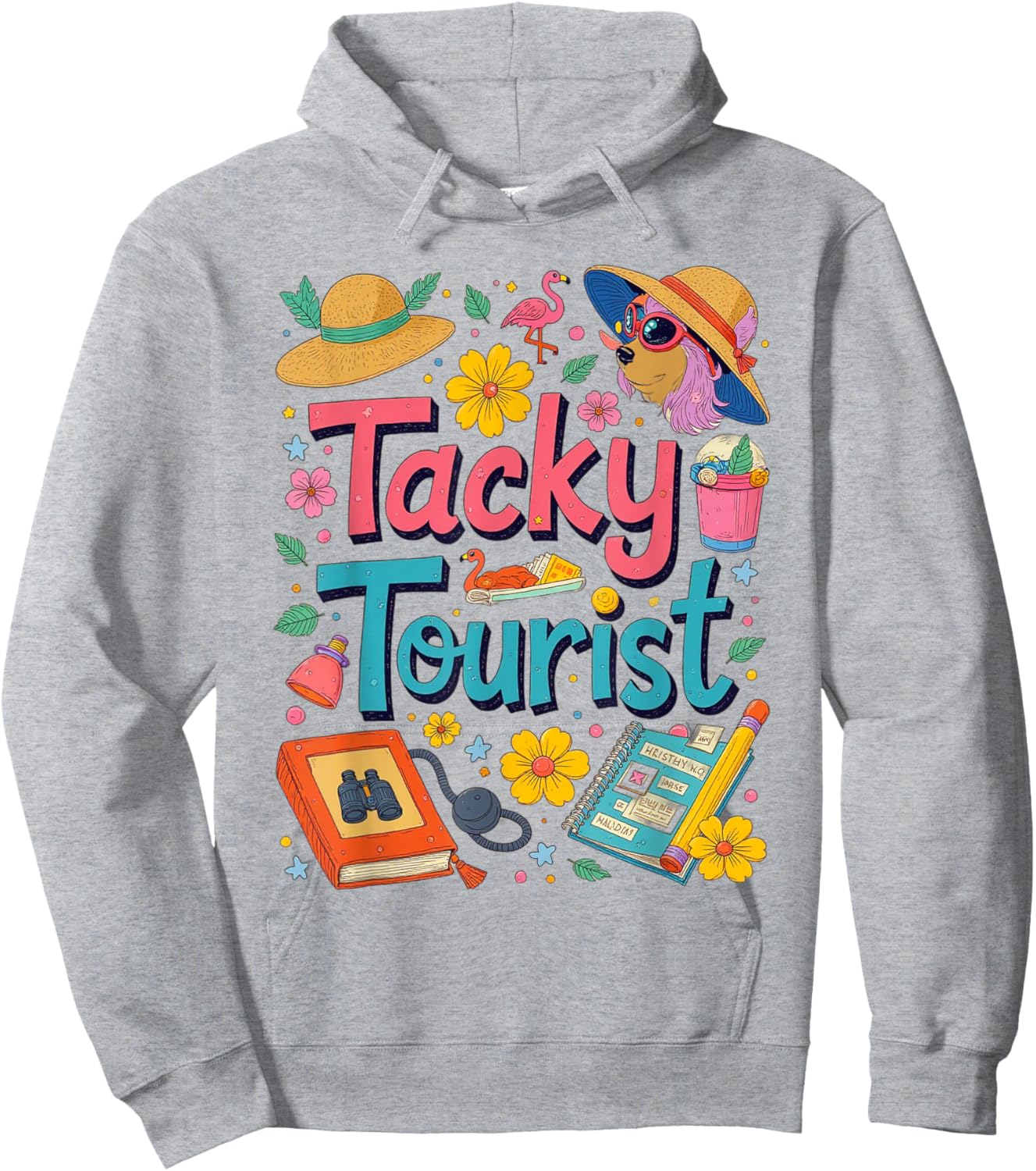 Vacay Tacky Tourist Outfit Wacky Cruise Costume Idea Tacky Hoodie - Hoodie | Ash