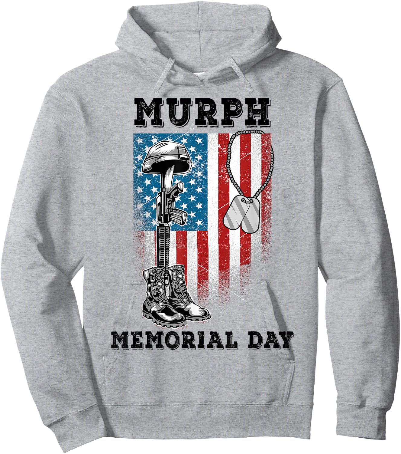Murph 2021 Workout Challenge American Memorial Day Murph Hoodie - Hoodie | Ash