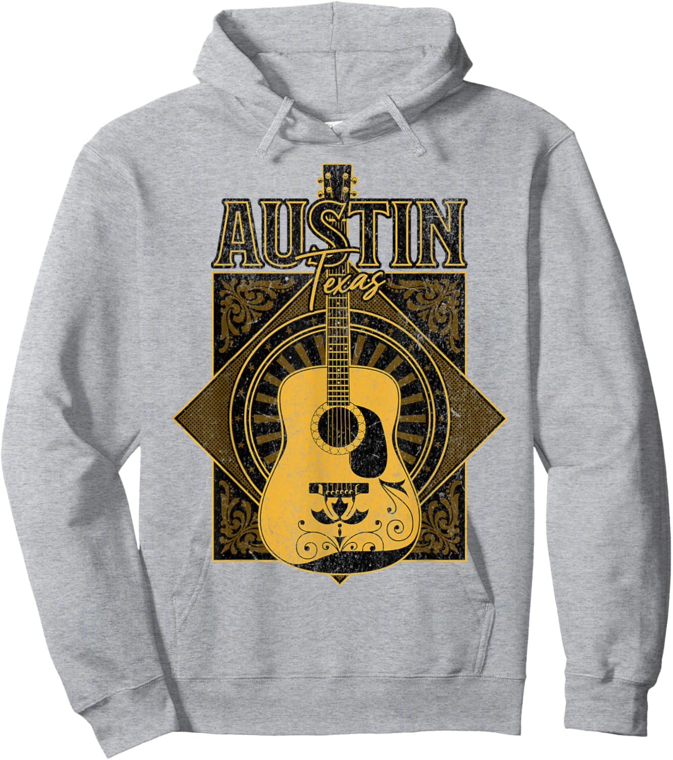 Austin Texas Travel Vintage Hoodie - Hoodie | Ash
