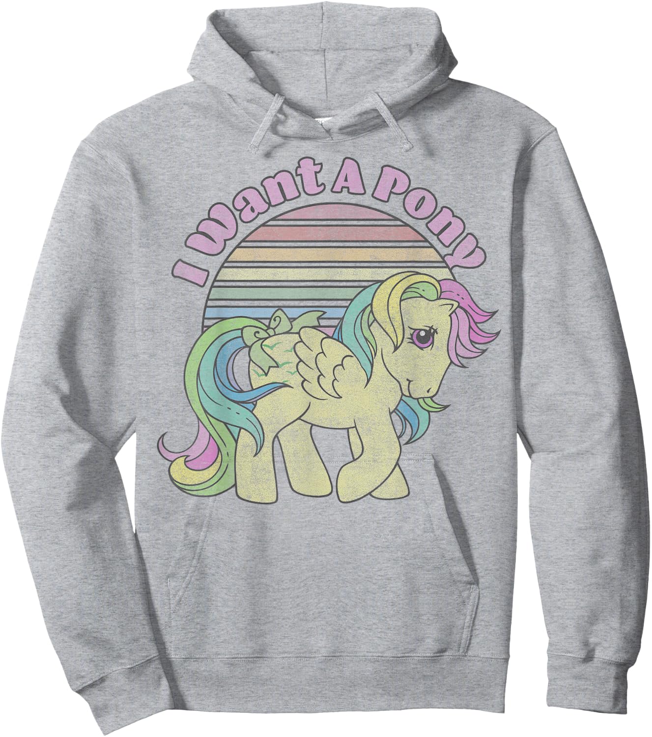 My Little Pony Skydancer I Want a Pony Vintage Stripes Small Hoodie - Hoodie | Ash