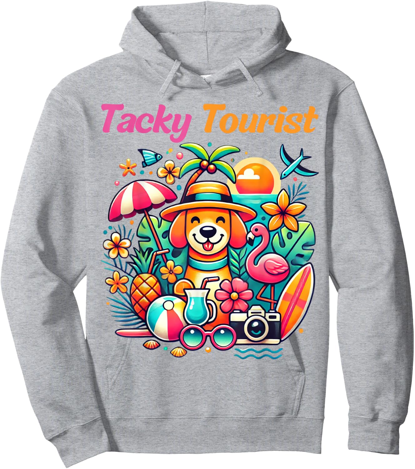 Vacay Tacky Tourist Outfit Wacky Cruise Costume Idea Tacky Hoodie - Hoodie | Ash