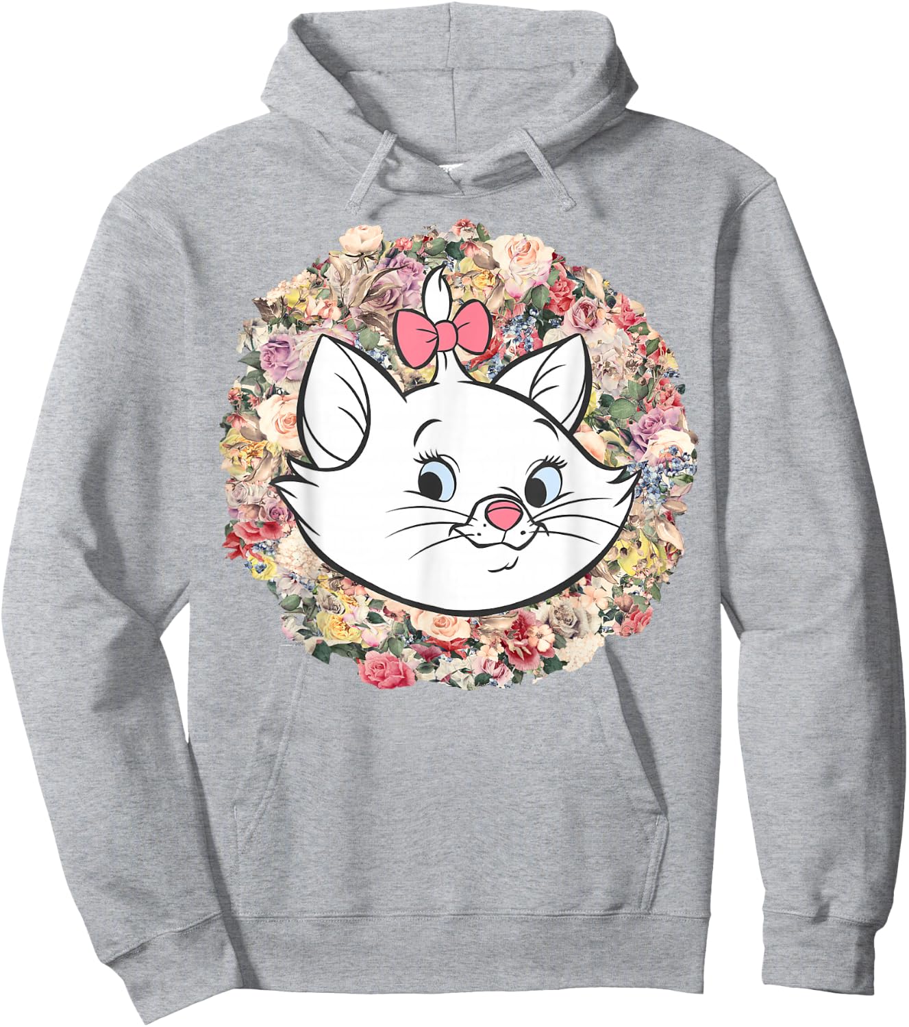 Disney The Aristocats Marie Floral Portrait Hoodie - Hoodie | Ash