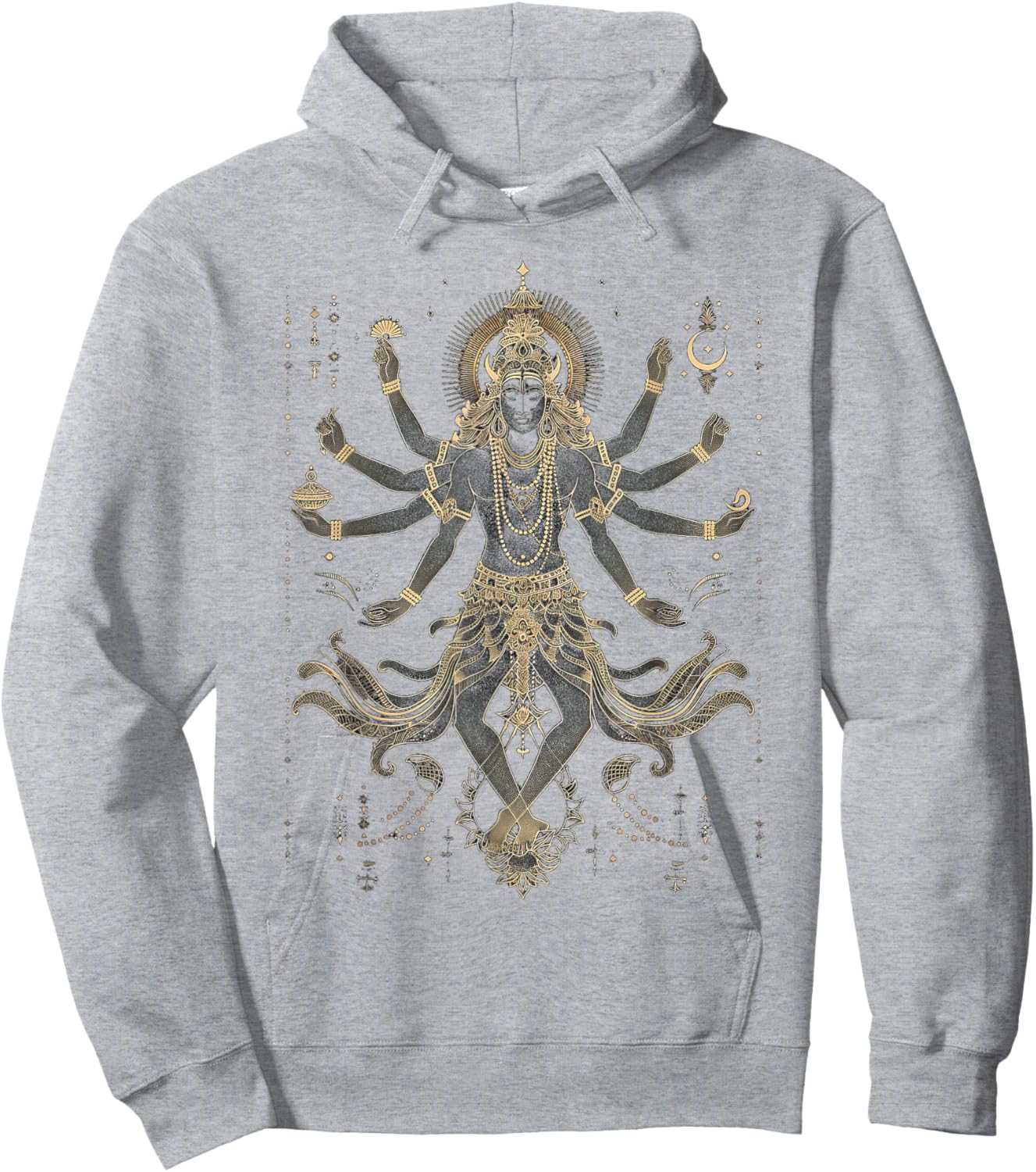 Shiva spiritual hindu god tandava dance yoga meditation Hoodie - Hoodie | Ash