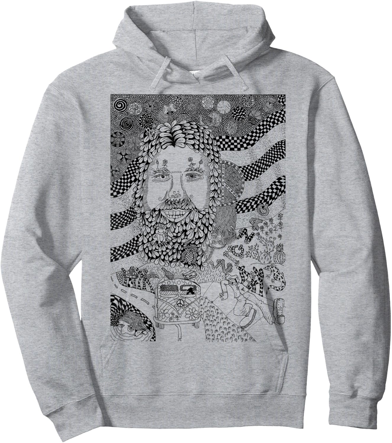 Zig Zag Man Hoodie - Hoodie | Ash