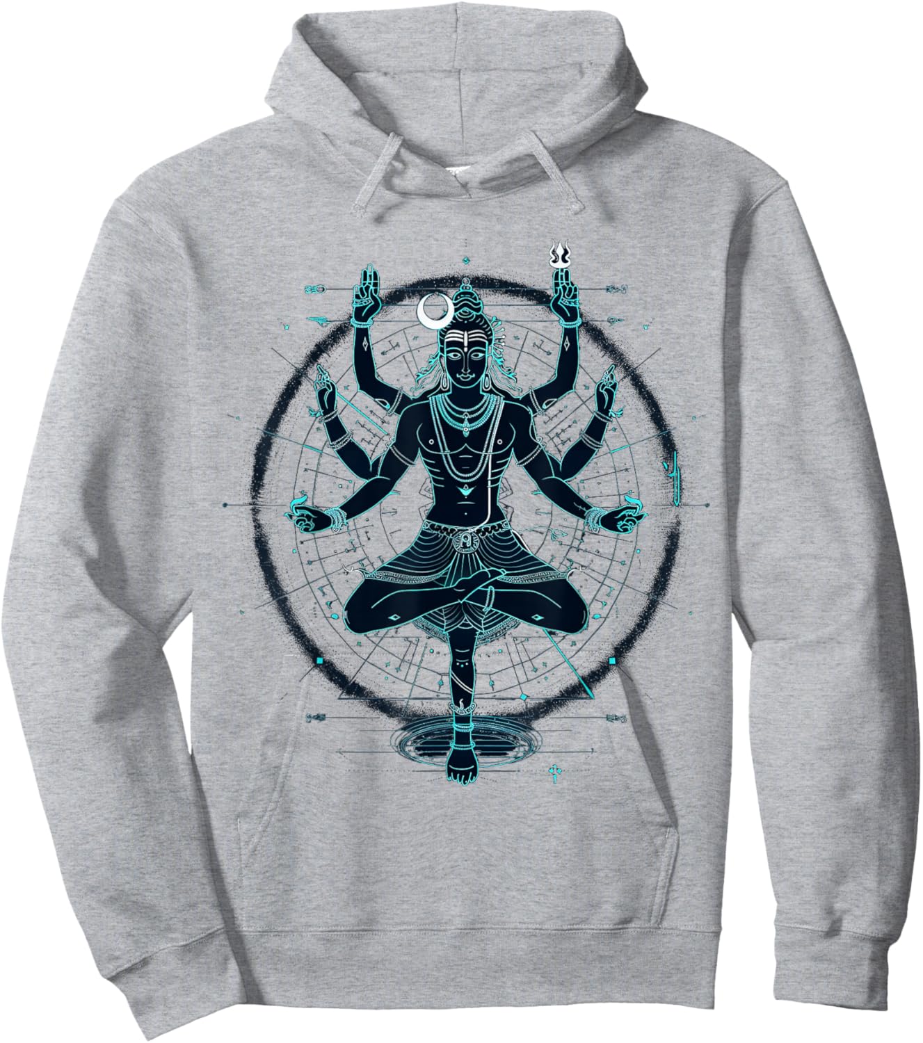 Shiva spiritual hindu god tandava dance yoga meditation Hoodie - Hoodie | Ash