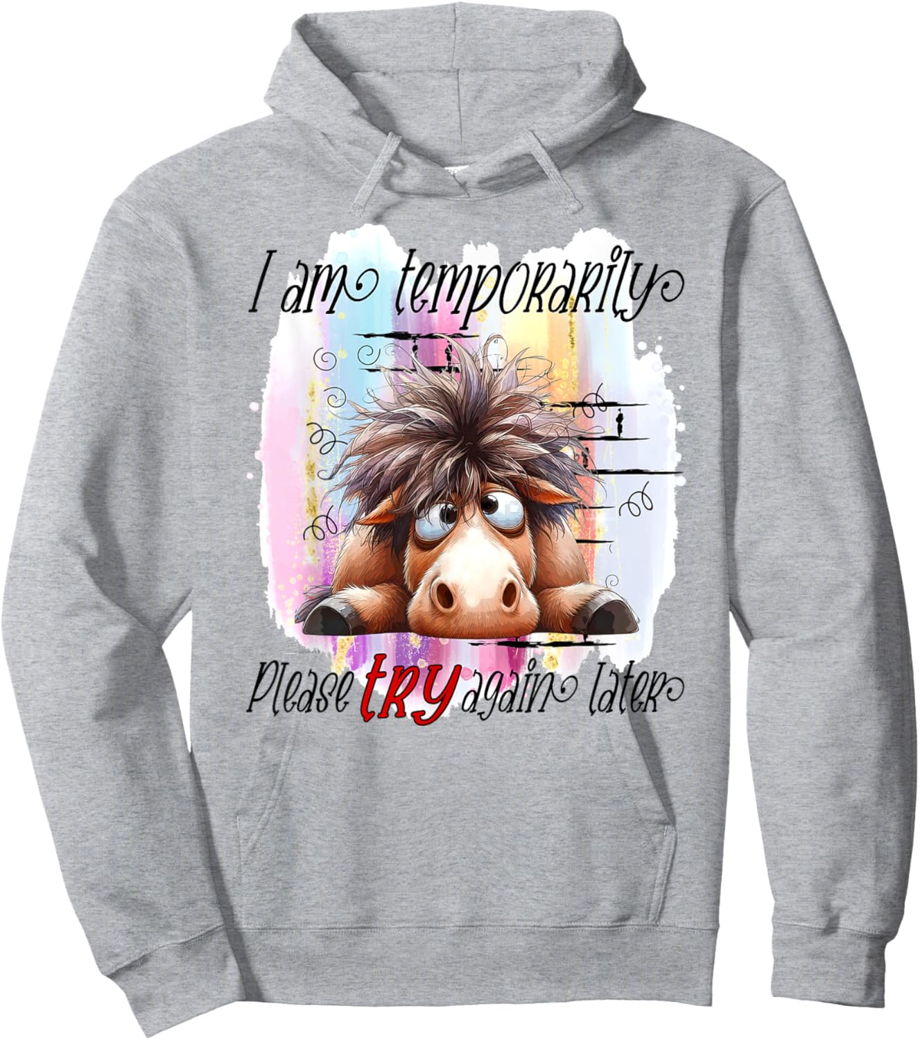 I Am Temporarily Out Of Order Please Try Again Later Horse Hoodie - Hoodie | Ash