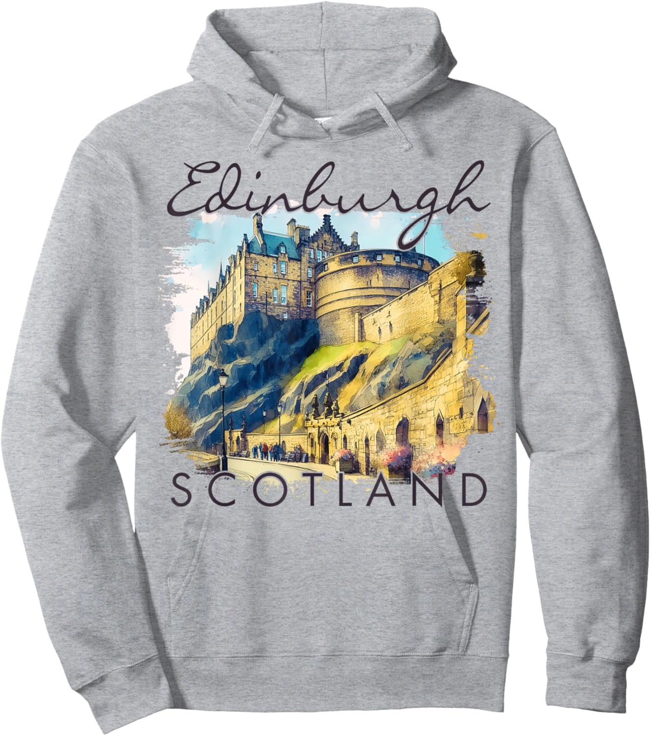 Edinburgh Scotland Travel Trip Edinburgh Castle Traveling Hoodie - Hoodie | Ash