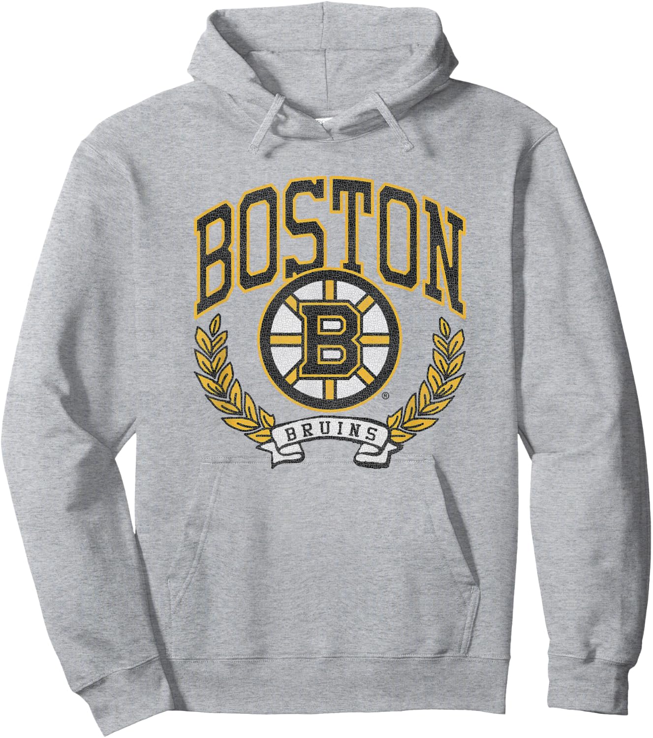 Boston Bruins Vintage Victory Gray Officially Licensed Hoodie - Hoodie | Ash