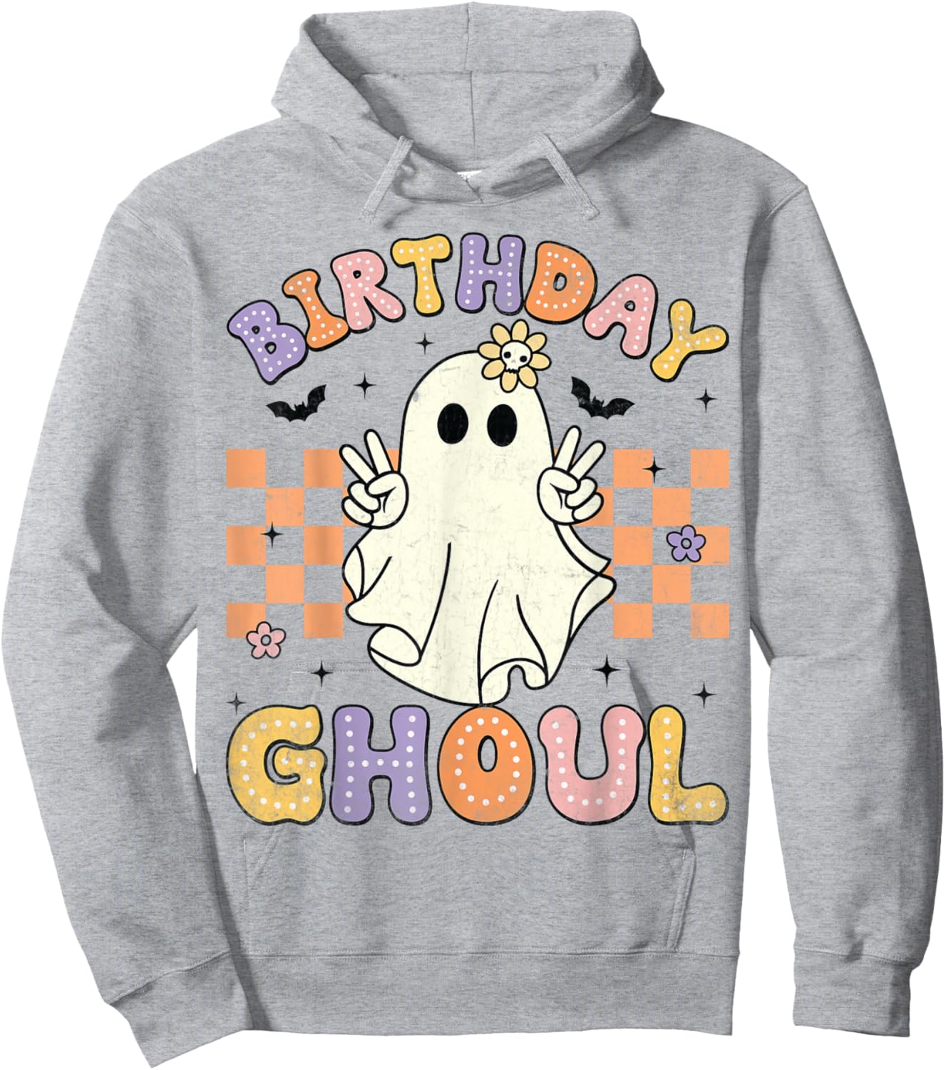 Birthday Ghoul Ghost Groovy Funny Halloween Birthday Party Hoodie - Hoodie | Ash