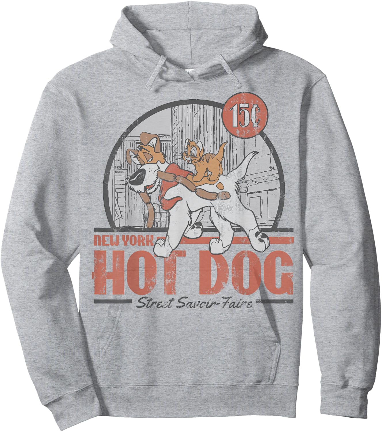 Disney Oliver & Company New York Hot Dog Poster Small Hoodie - Hoodie | Ash