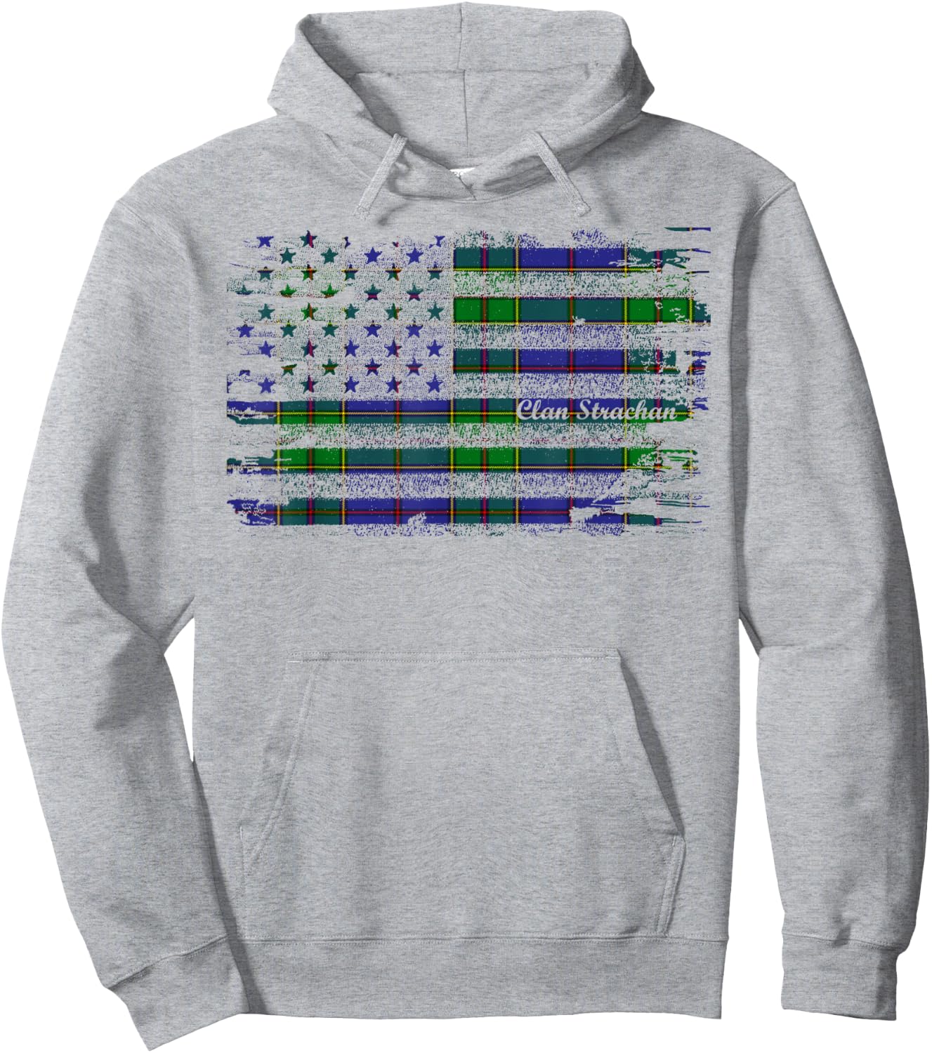 Strachan surname american flag scottish clan tartan Women Kids Men Hoodie - Hoodie | Ash