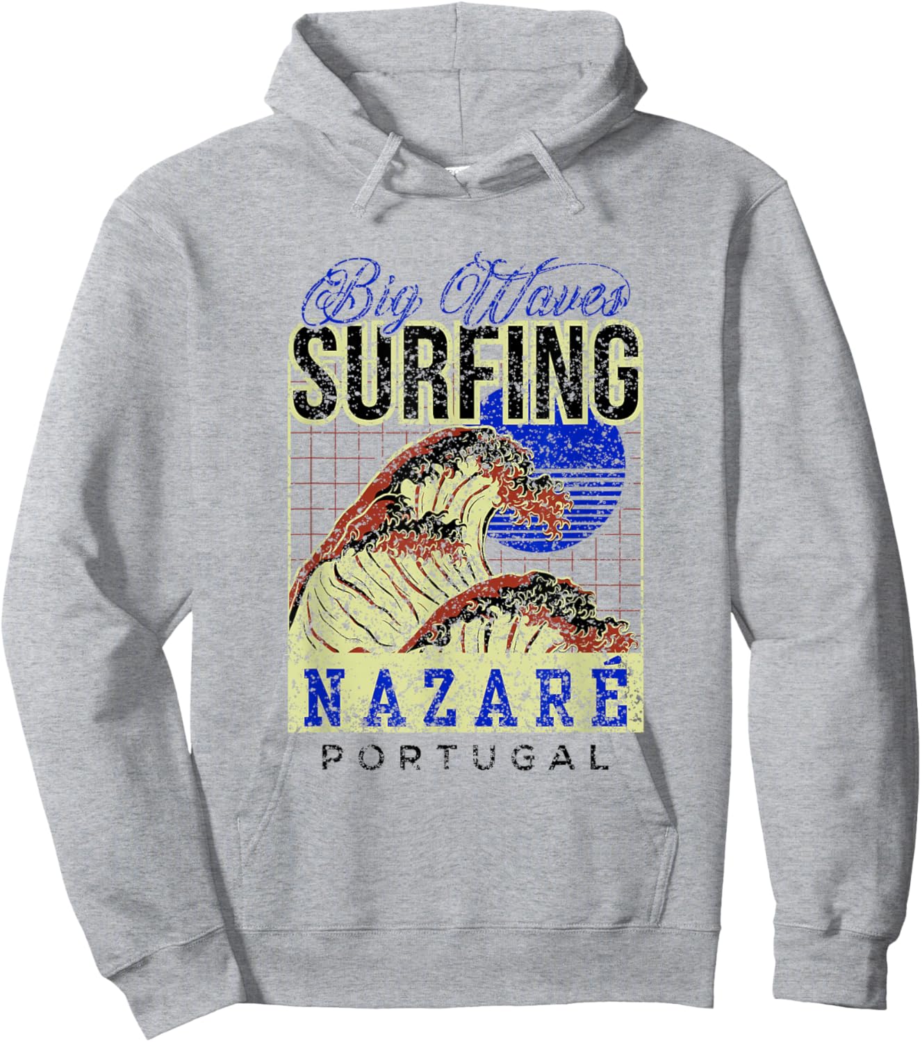Big Wave Surfing Nazaré Portugal Surfer Surf Hoodie - Hoodie | Ash