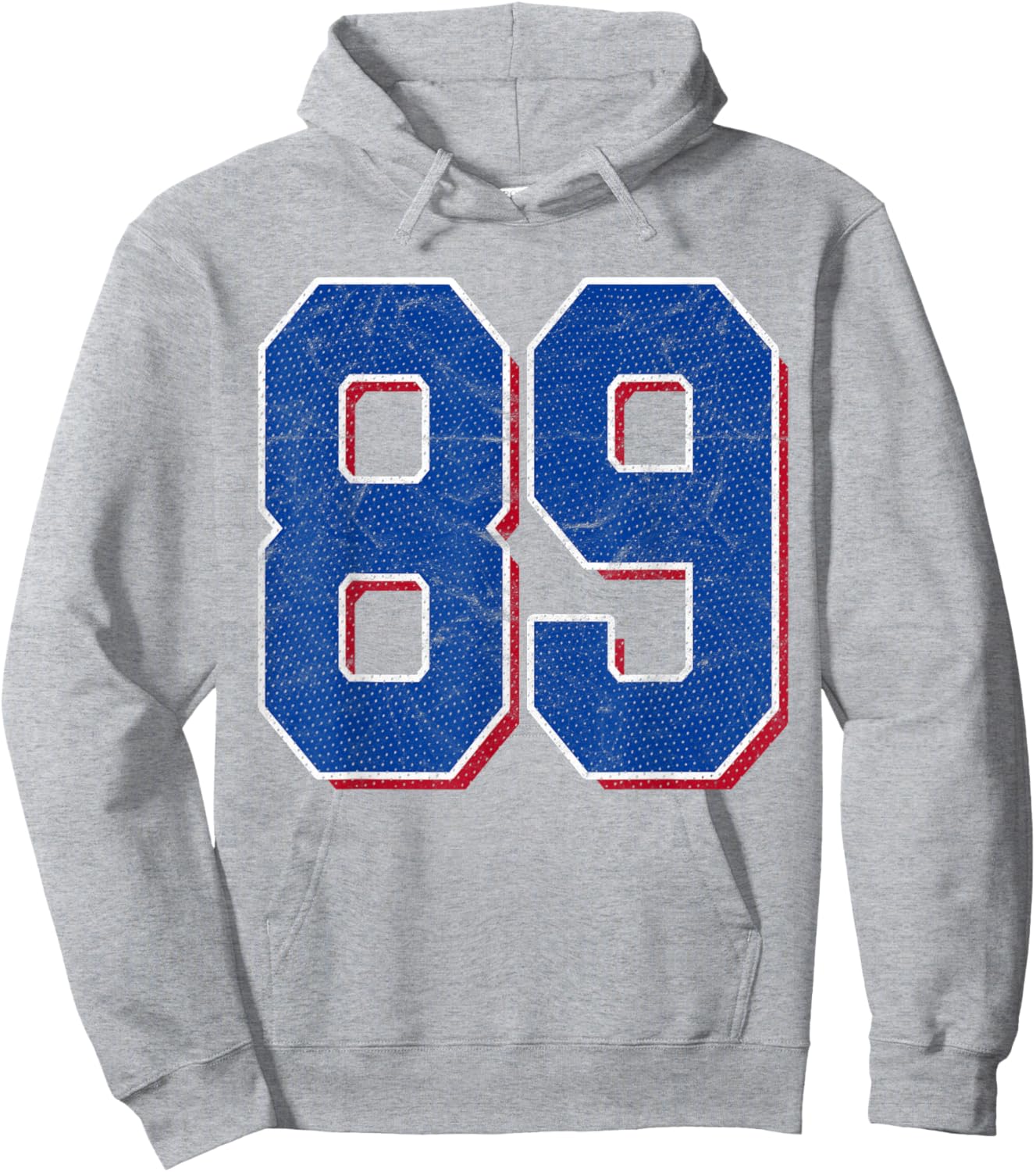 Number 89 Numbered Uniform Sports Team Jersey 89th Birthday Hoodie - Hoodie | Ash