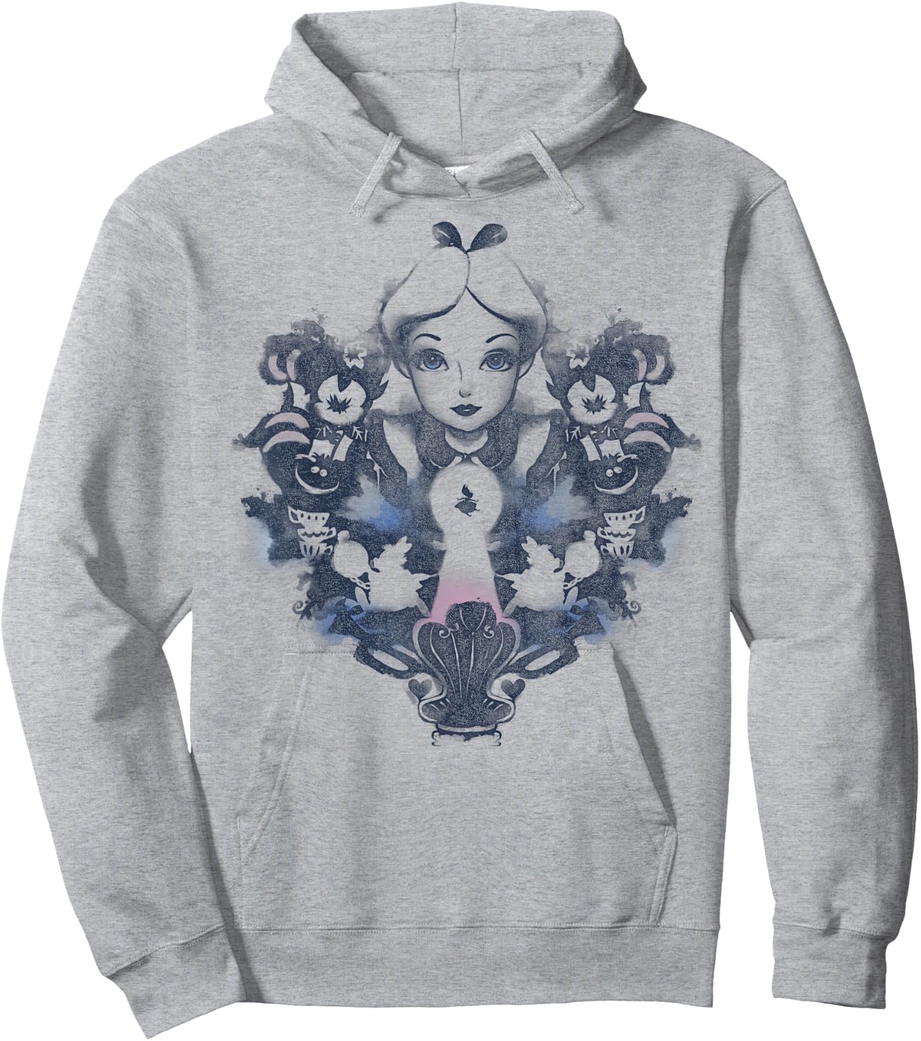 Disney Alice in Wonderland Alice Mirrored Watercolor Small Hoodie - Hoodie | Ash