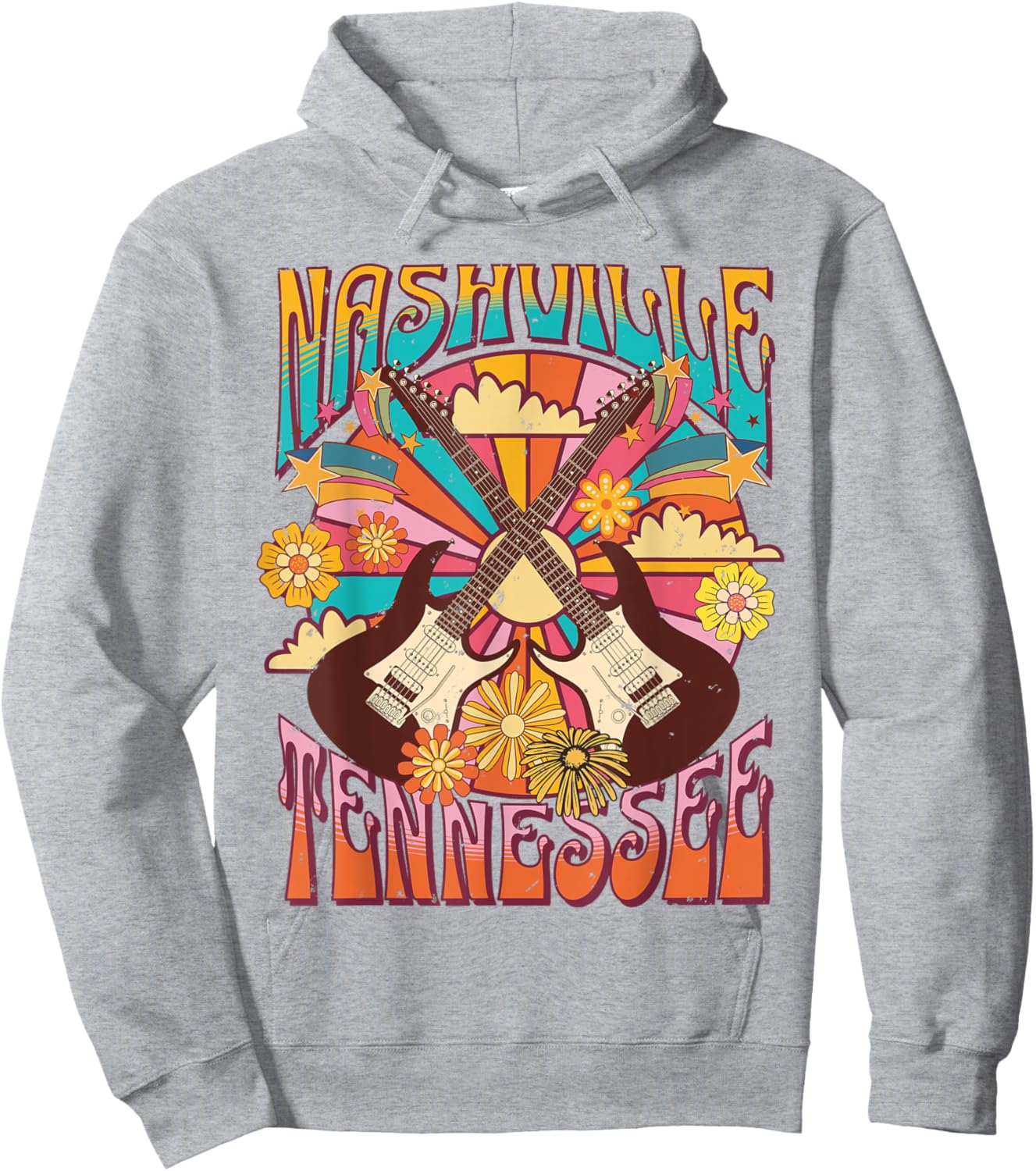 Nashville Country Music City Girls Trip Retro Nash Bash Bach Hoodie - Hoodie | Ash