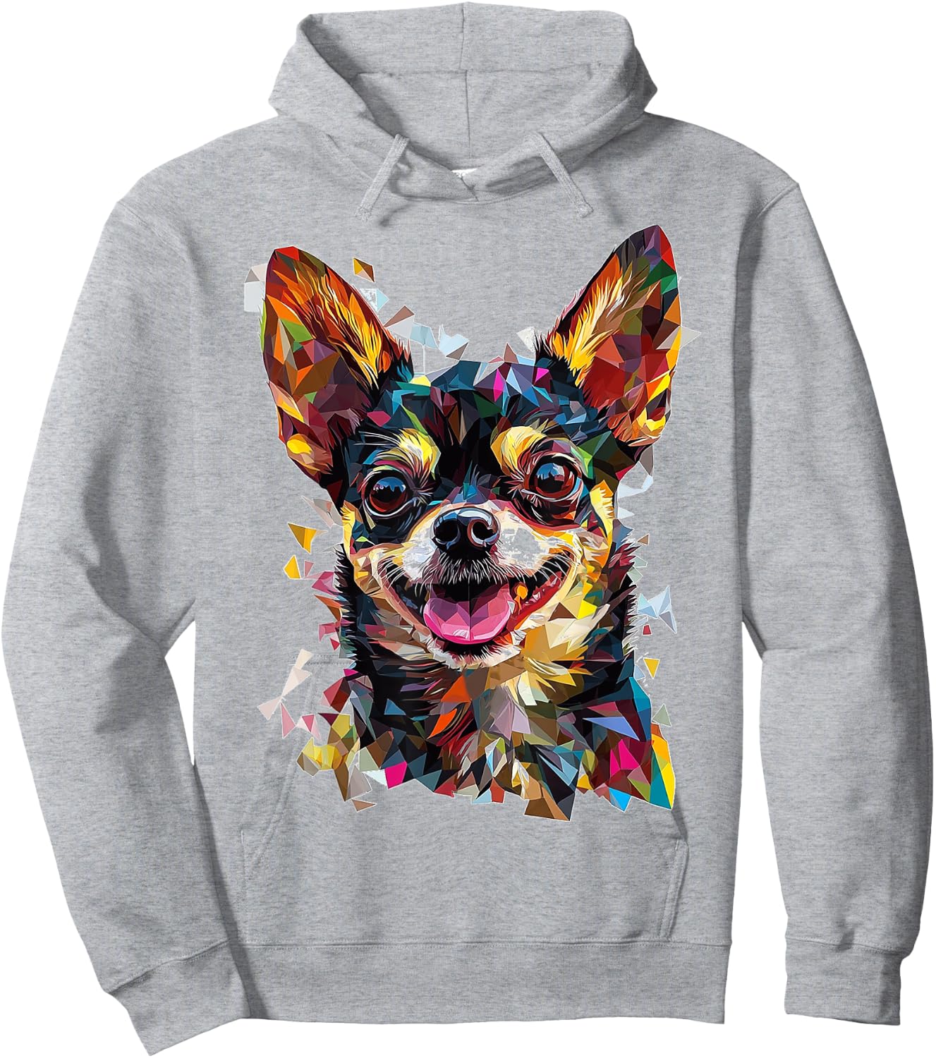 Chihuahua Dog Motif Pet Artwork Chihuahua Men Women Kids Hoodie - Hoodie | Ash