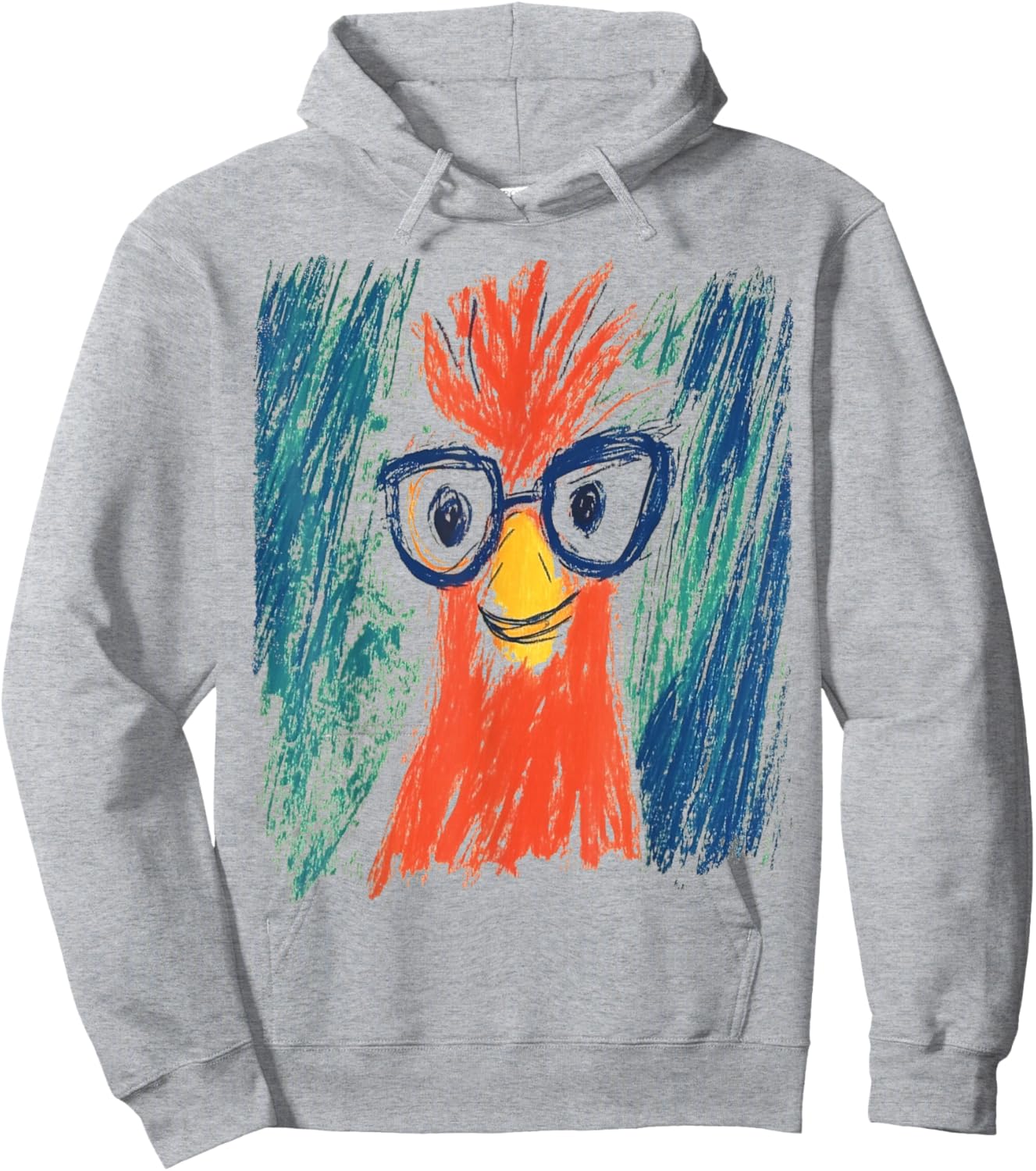 Pop Art Chicken Funny Hoodie - Hoodie | Ash