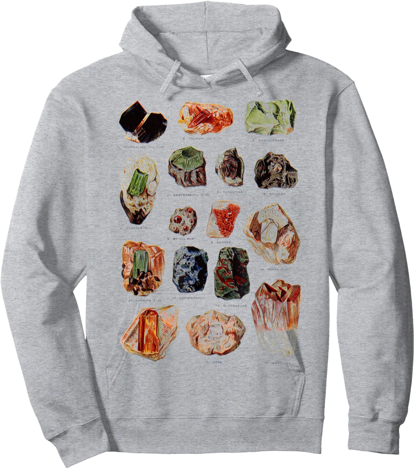 Minerals Gems and Crystals Rock Collecting Hoodie - Hoodie | Ash