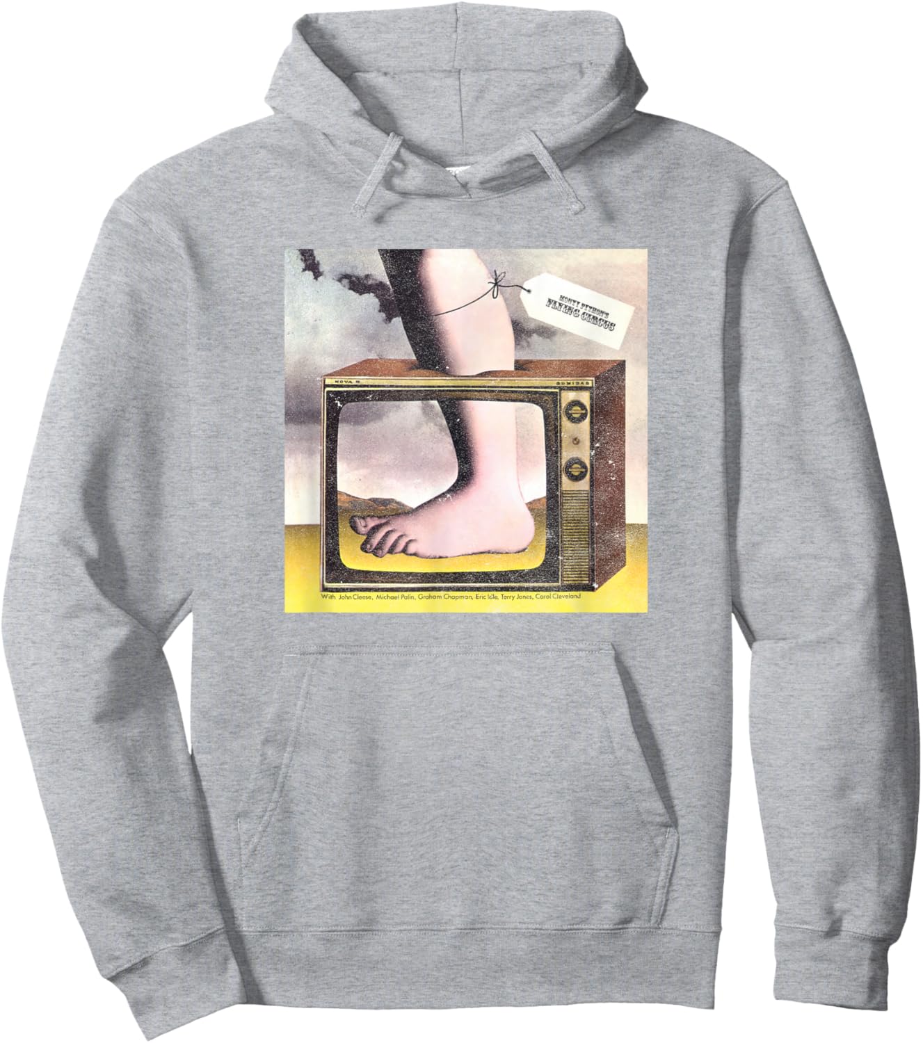 Monty Python Offizieller TV-Fuß Fliegender Zirkus Hoodie - Hoodie | Ash