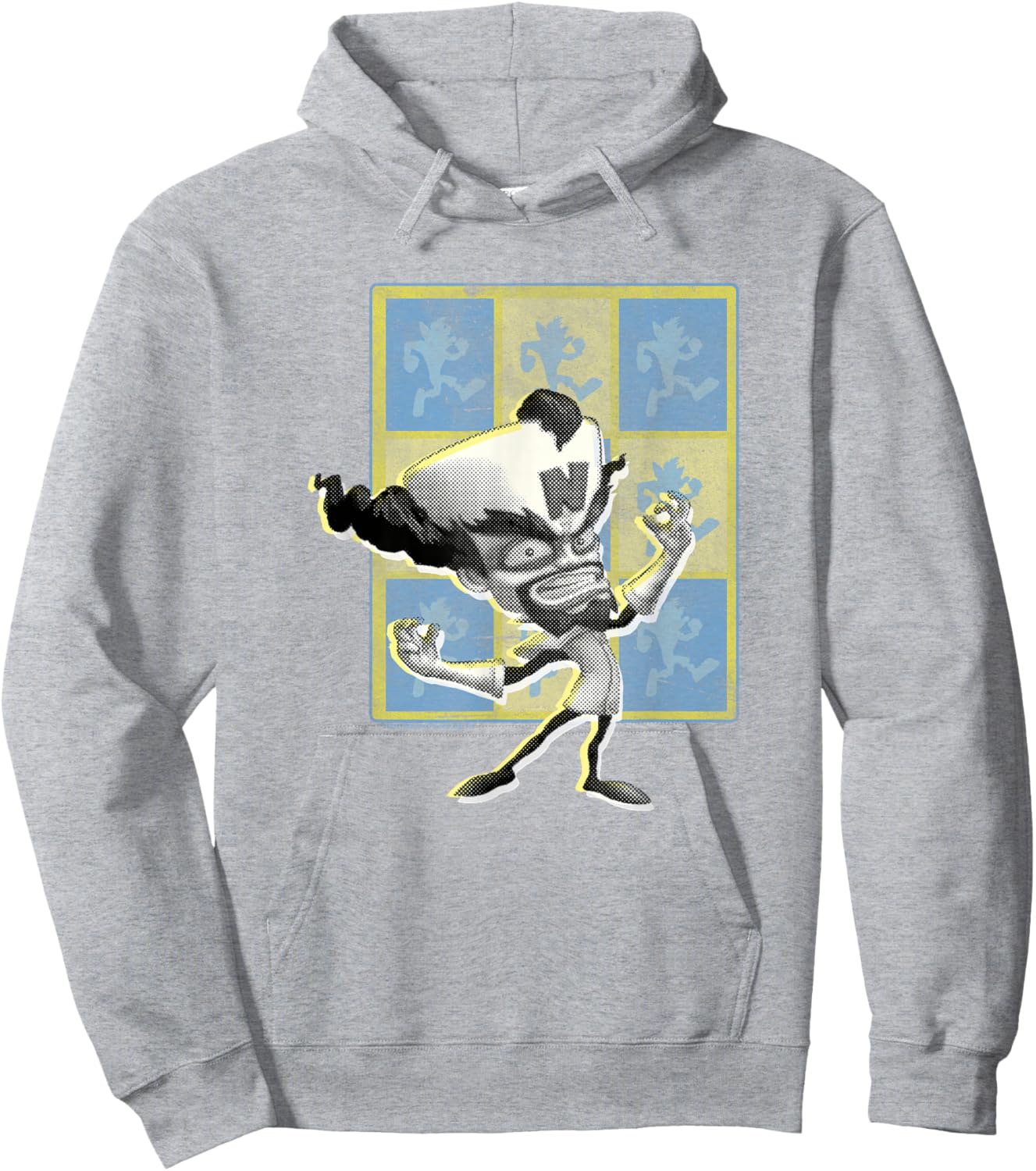Crash Bandicoot Retro Checkerboard Dr. Neo Cortex Poster Hoodie - Hoodie | Ash