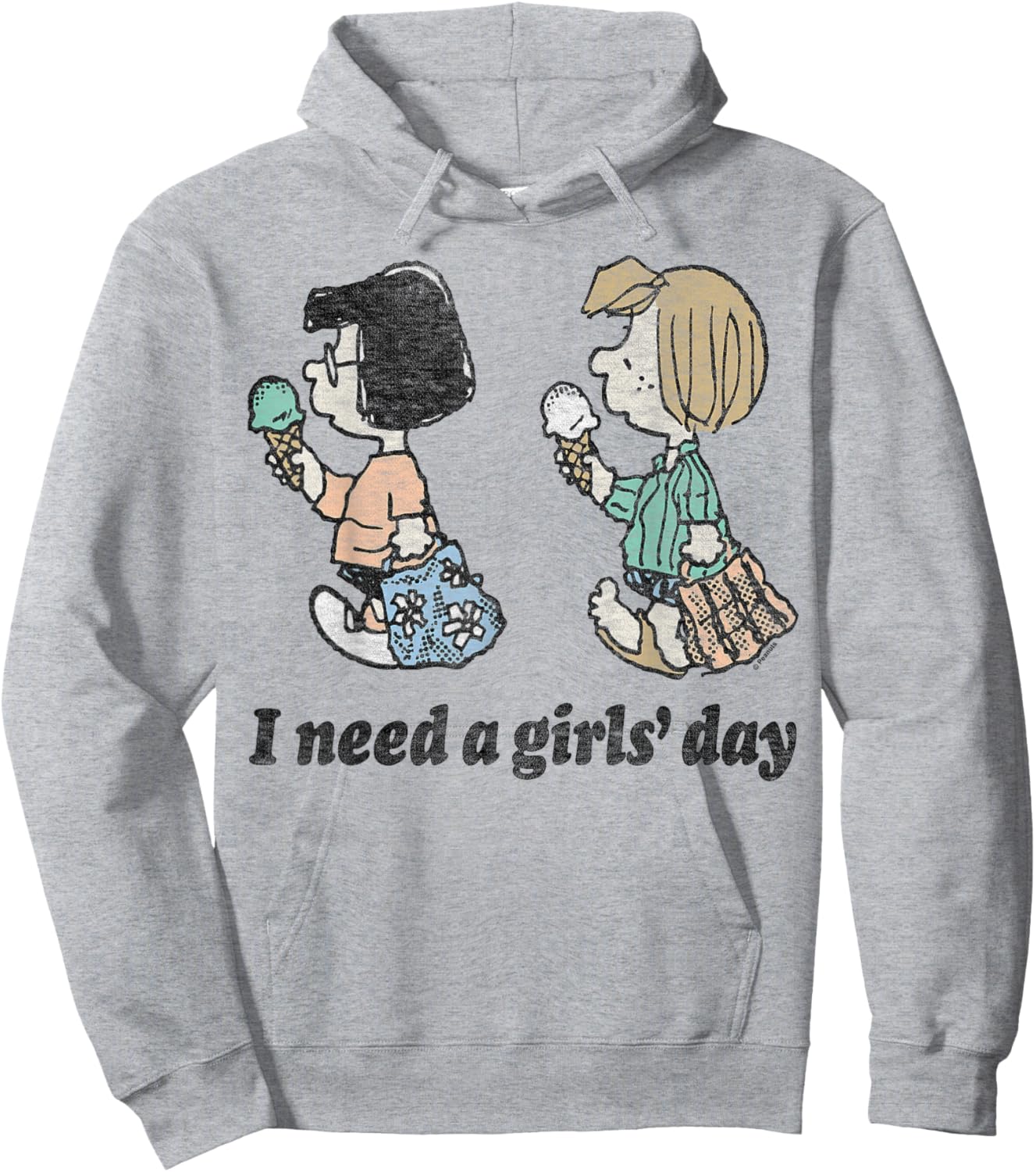 Peanuts - Peppermint Patty and Marcie Need A Girls Day Hoodie - Hoodie | Ash