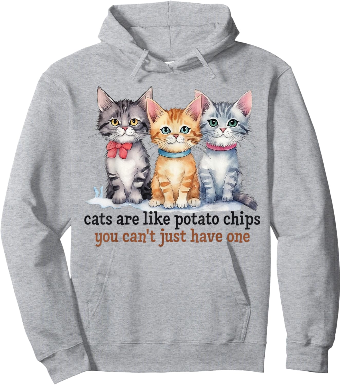 Cats Are Like Potato Chips You Can't Have Just One Pet Owner Hoodie - Hoodie | Ash