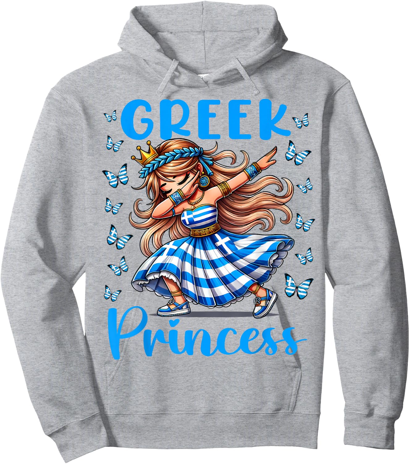 Greek Princess Dabbing for girls & kids Hoodie - Hoodie | Ash