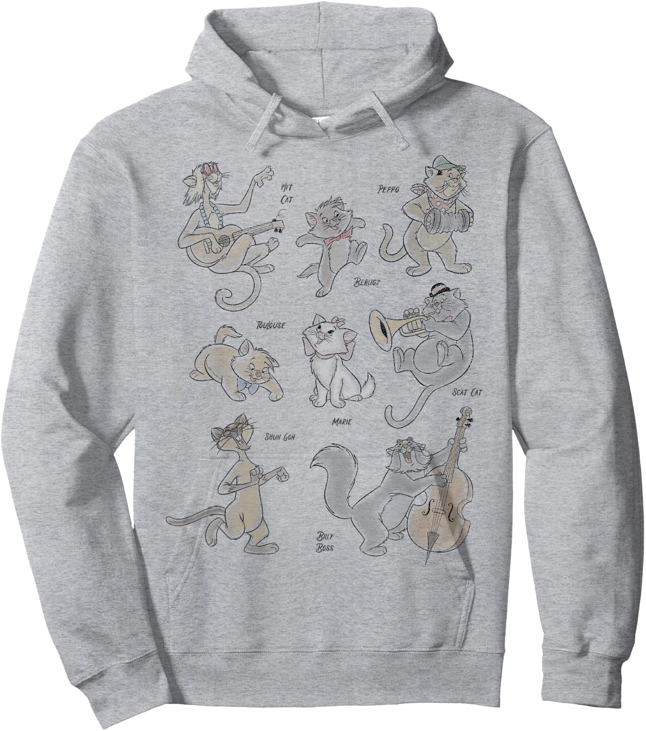 Disney The Aristocats All The Cats Hoodie - Hoodie | Ash