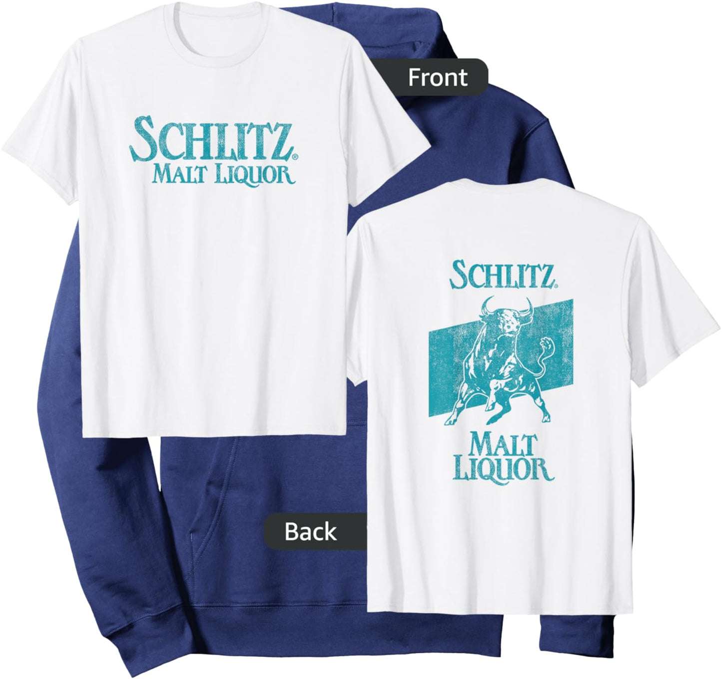 Schlitz Vintage Style - Bull Logo Hoodie - Hoodie | Navy
