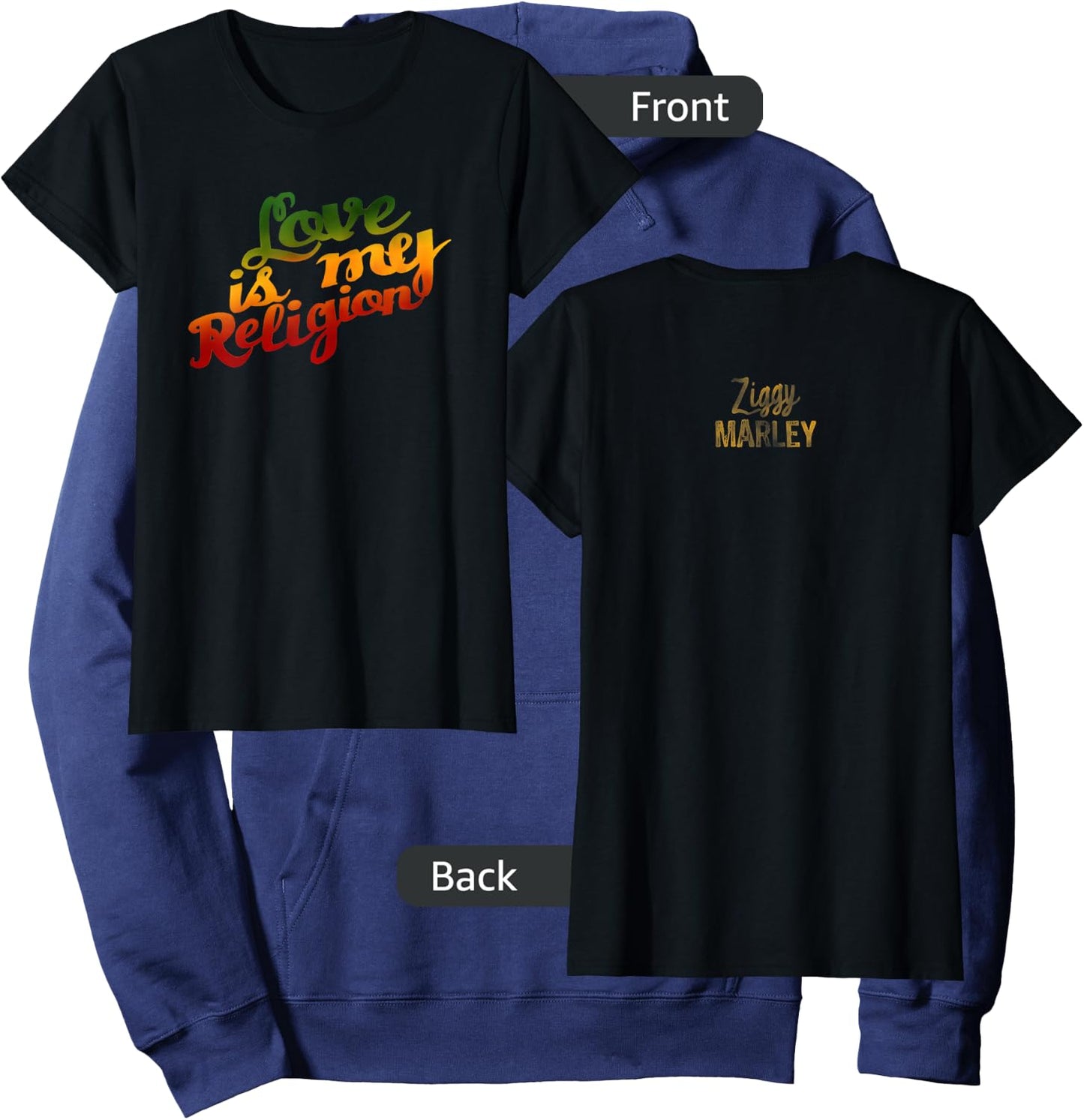 Ziggy Marley - Official Merchandise - Love Is My Religion Hoodie - Hoodie | Navy