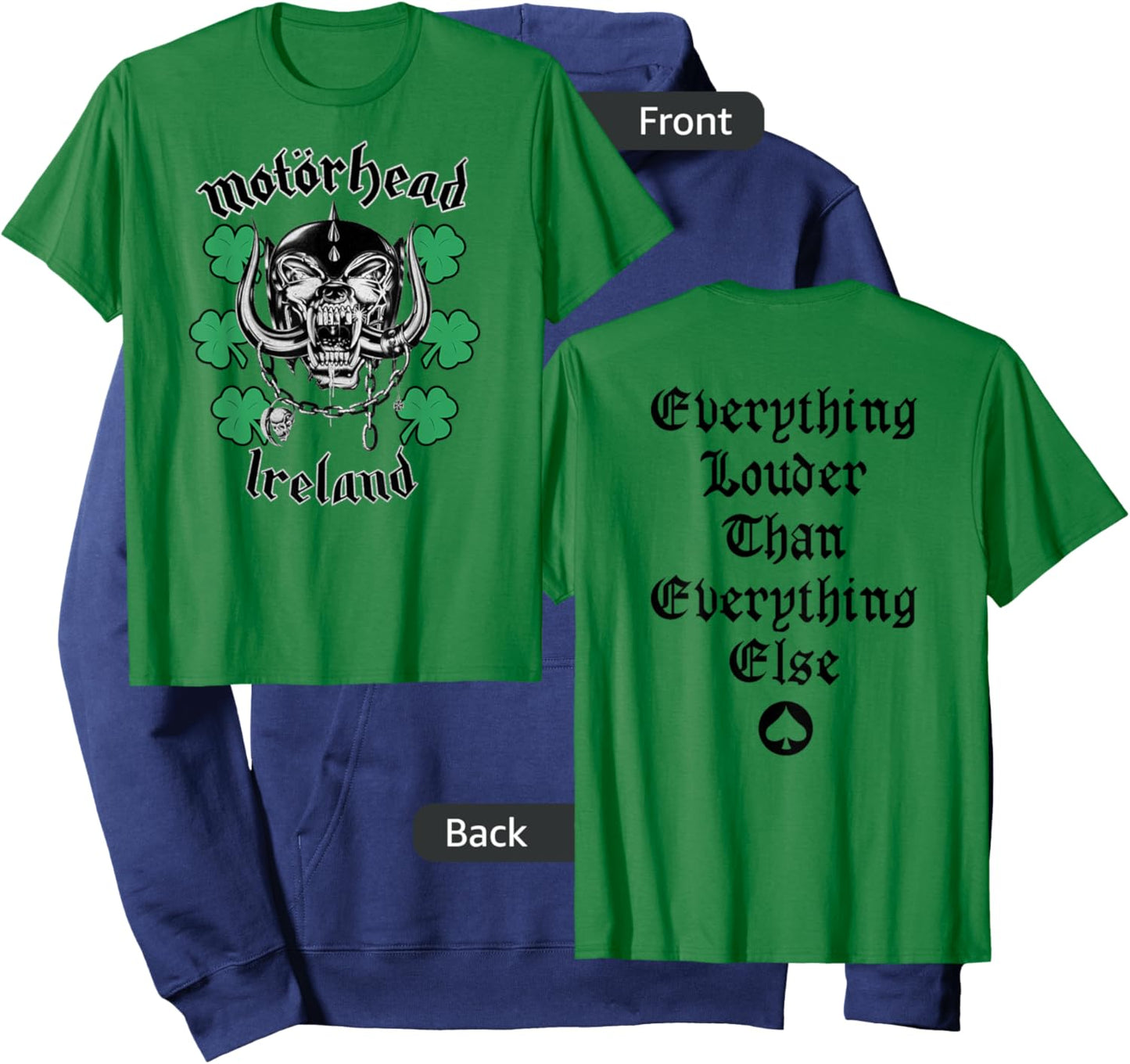 Motörhead – Multi Shamrock Warpig Hoodie - Hoodie | Navy