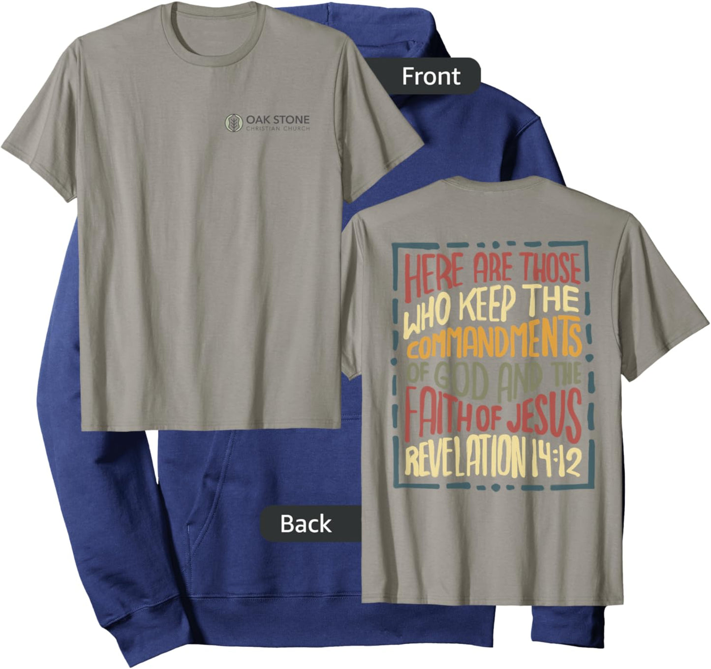 Revelation 14:12 Here are those who keep the commandments Hoodie - Hoodie | Navy