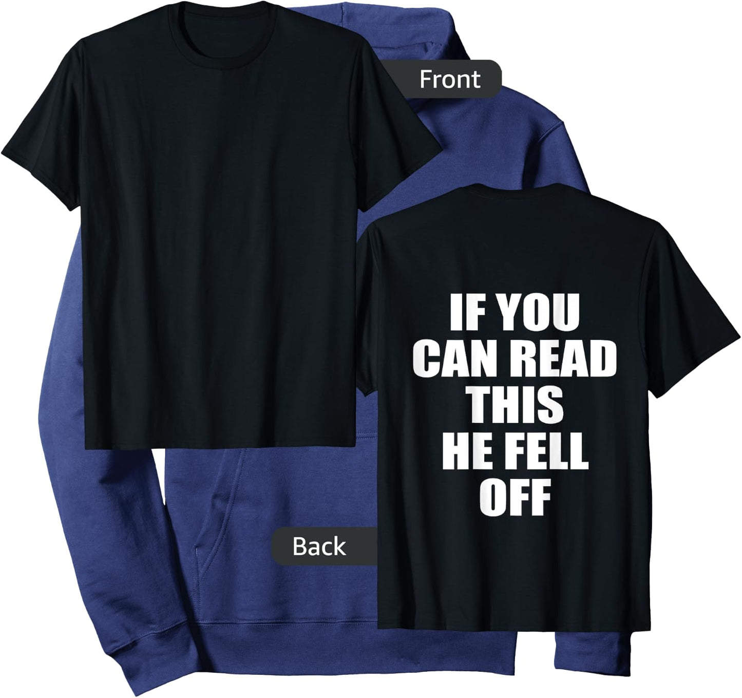 Funny Motorcycle Biker Girl If You Can Read This He Fell Off Hoodie - Hoodie | Navy