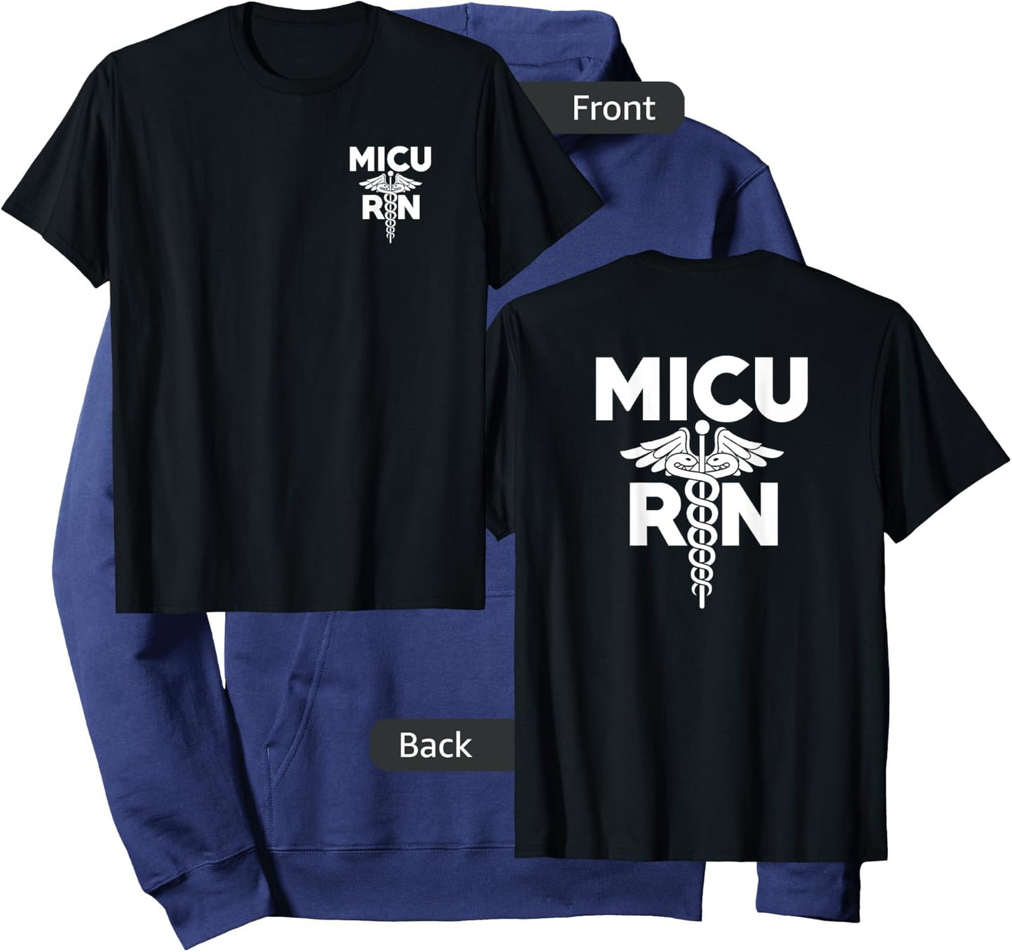 MICU Registered Nurse Intensive Care Unit RN Staff Hoodie - Hoodie | Navy