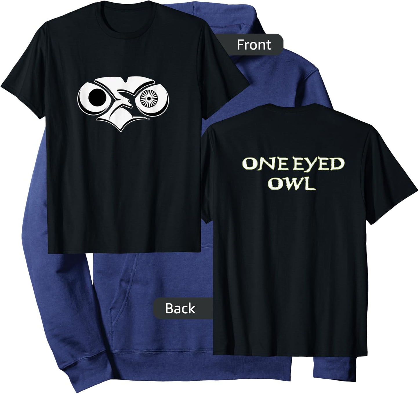"One Eyed Owl OEO Skull" Hoodie - Hoodie | Navy