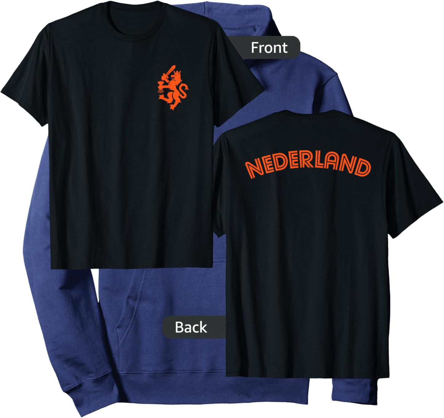 Netherlands Nederland Dutch Lion Retro Classic Country Hoodie - Hoodie | Navy
