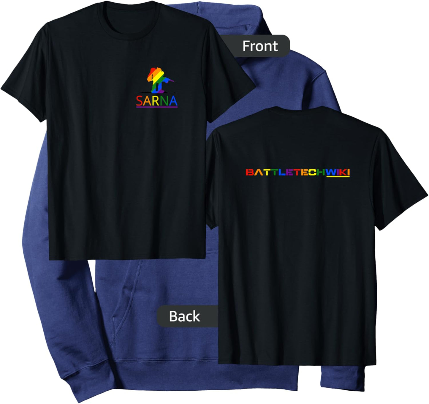 Sarna.net / BattleTech Wiki (Rainbow) Hoodie - Hoodie | Navy