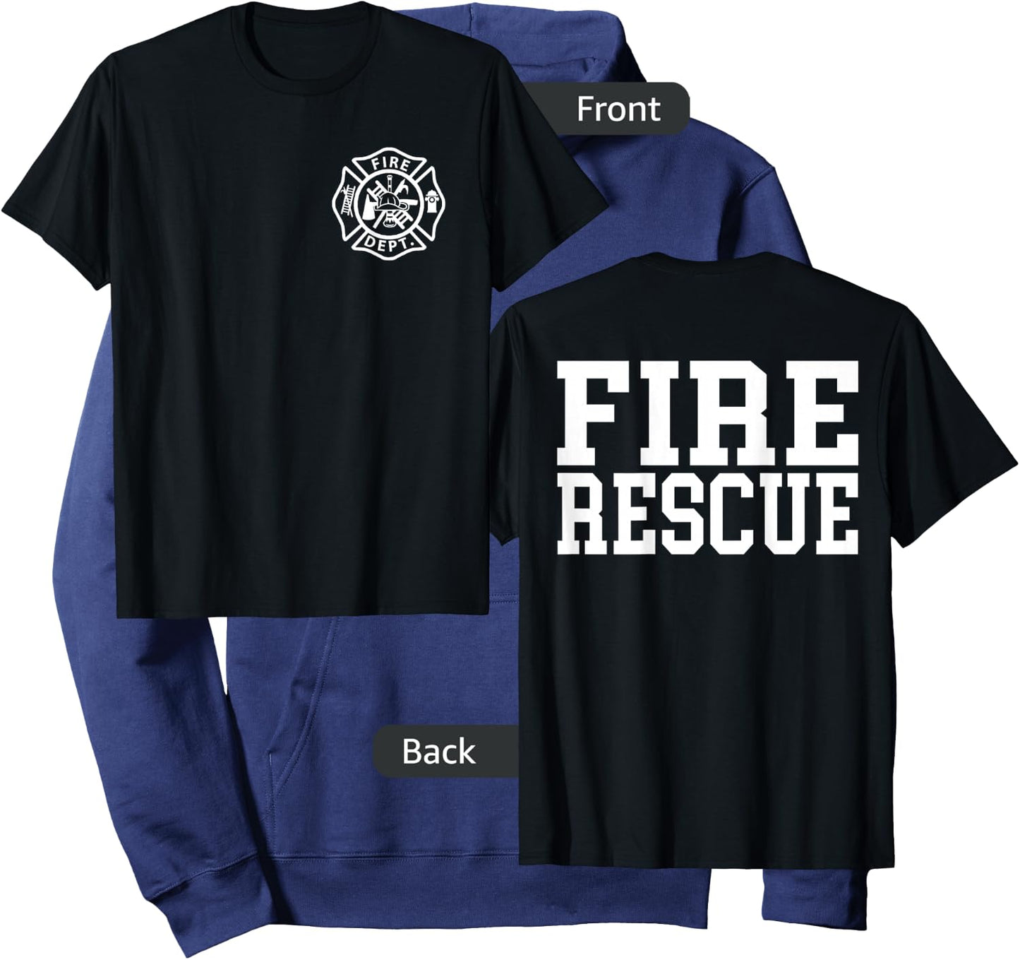 Fire Department Logo Uniform Fireman Symbol Firefighter Gear Hoodie - Hoodie | Navy