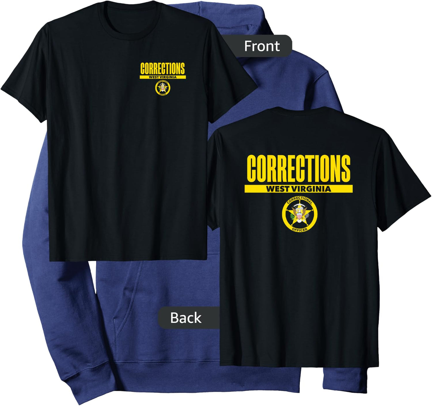 West Virginia Correctional Officer Thin Gray Line Hoodie - Hoodie | Navy