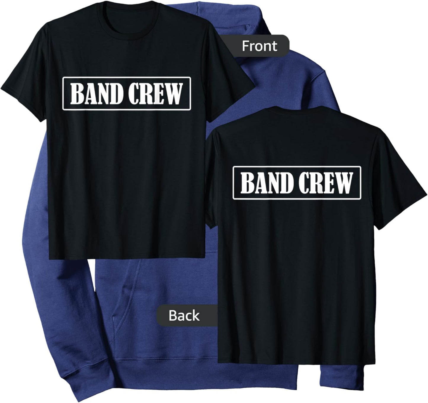 Band Crew Uniform FRONT and BACK Print - Band Crew Hoodie - Hoodie | Navy