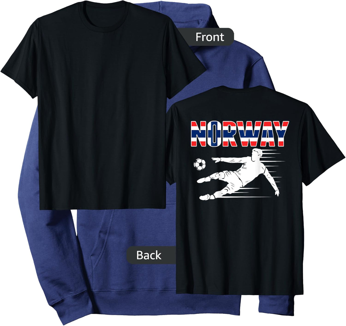 Norway Soccer Lovers Jersey Support Norwegian Football Team Hoodie - Hoodie | Navy
