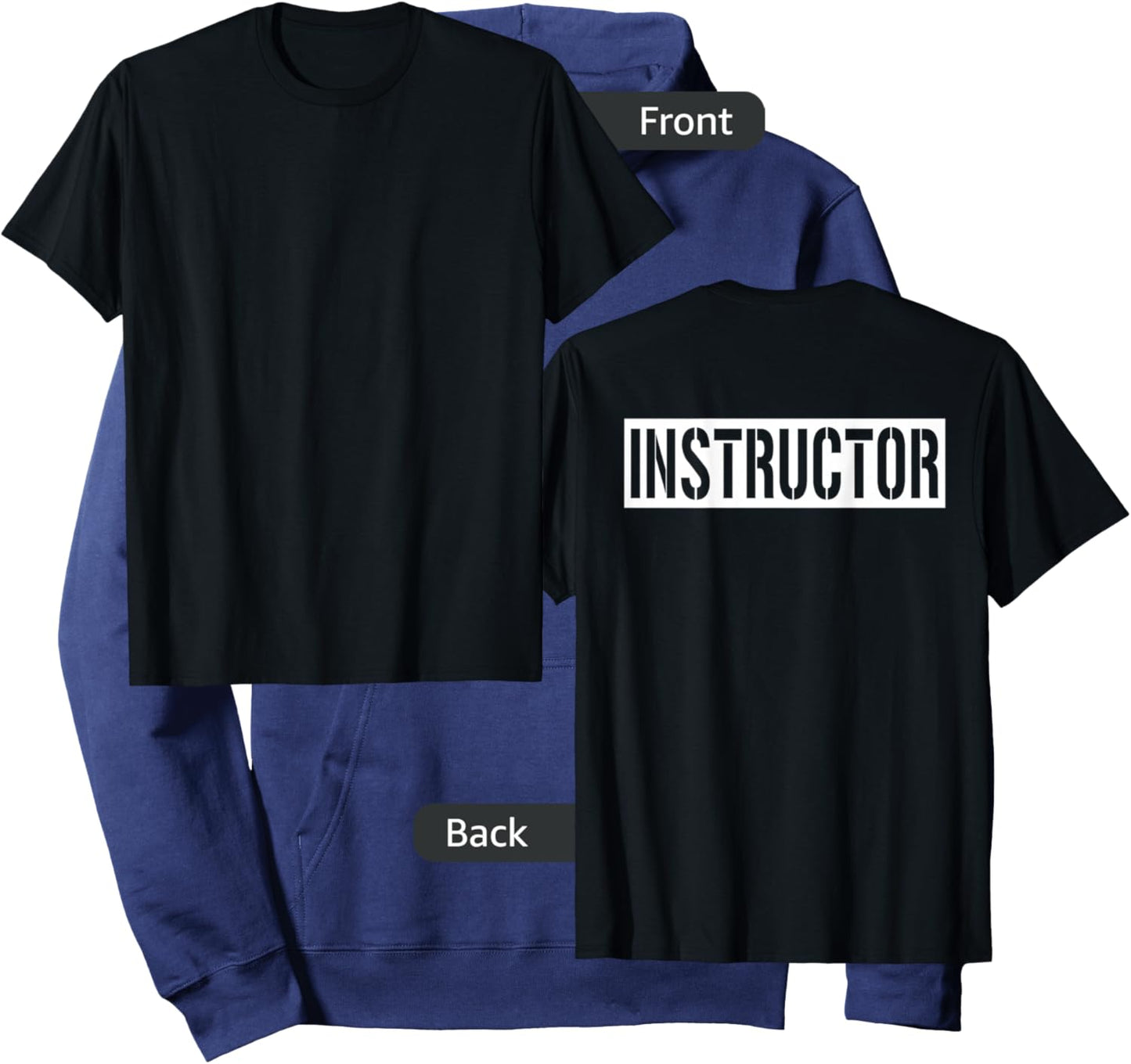 Instructor Shirt (Printed On Back Only) Work Office Teacher Hoodie - Hoodie | Navy