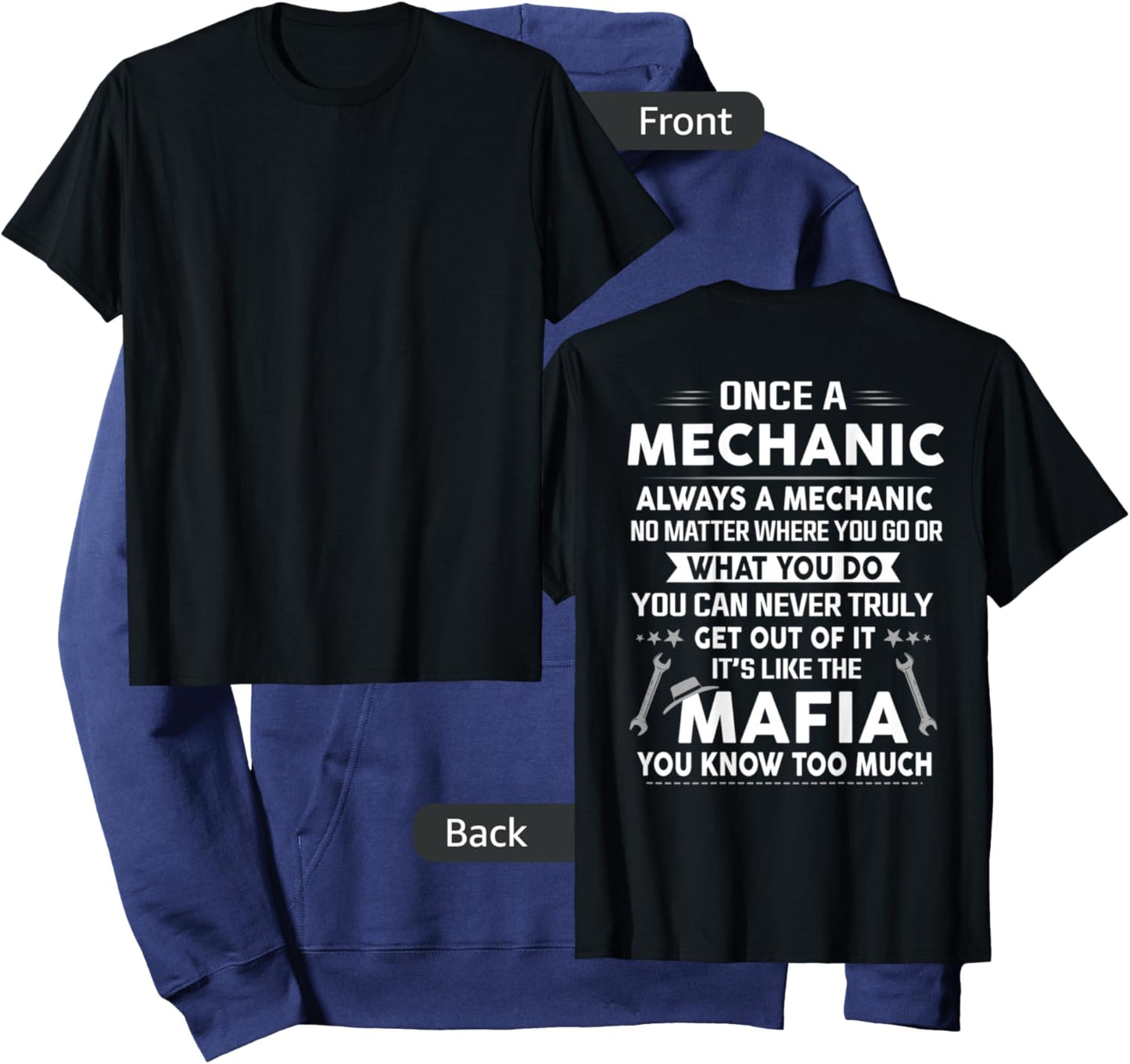 Once A Mechanic Always A Mechanic It's Like the Mafia Men Hoodie - Hoodie | Navy
