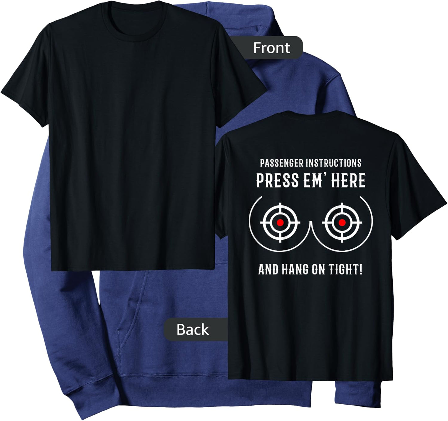 Press Em' Here Shirt Funny Motorcycle Hoodie - Hoodie | Navy
