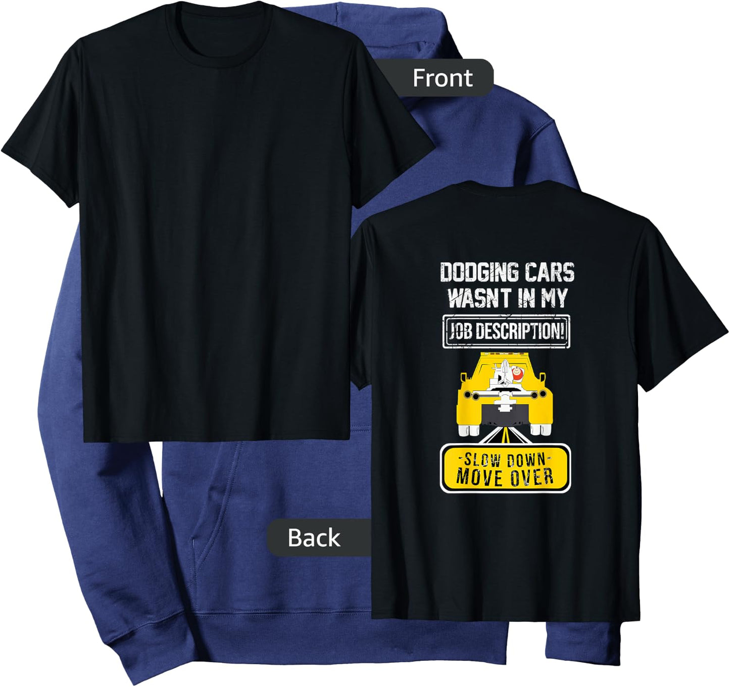 Slow Down Move Over Shirt Hoodie - Hoodie | Navy